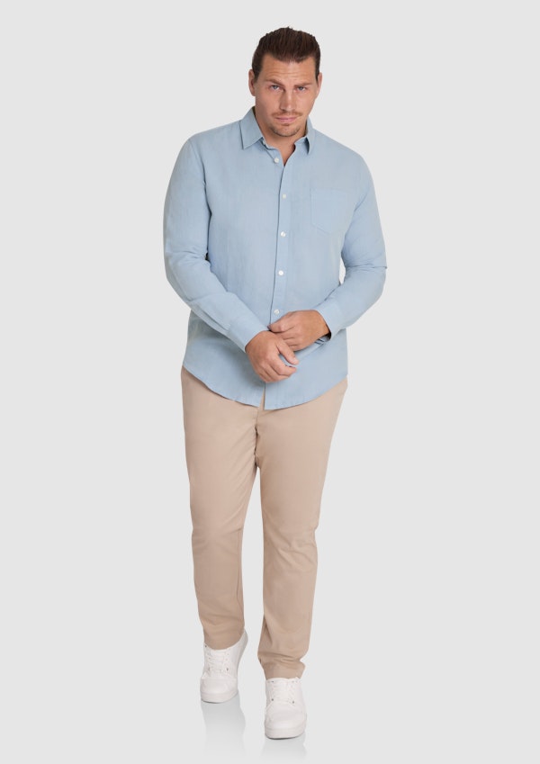 Powder Blue Anders Linen Shirt