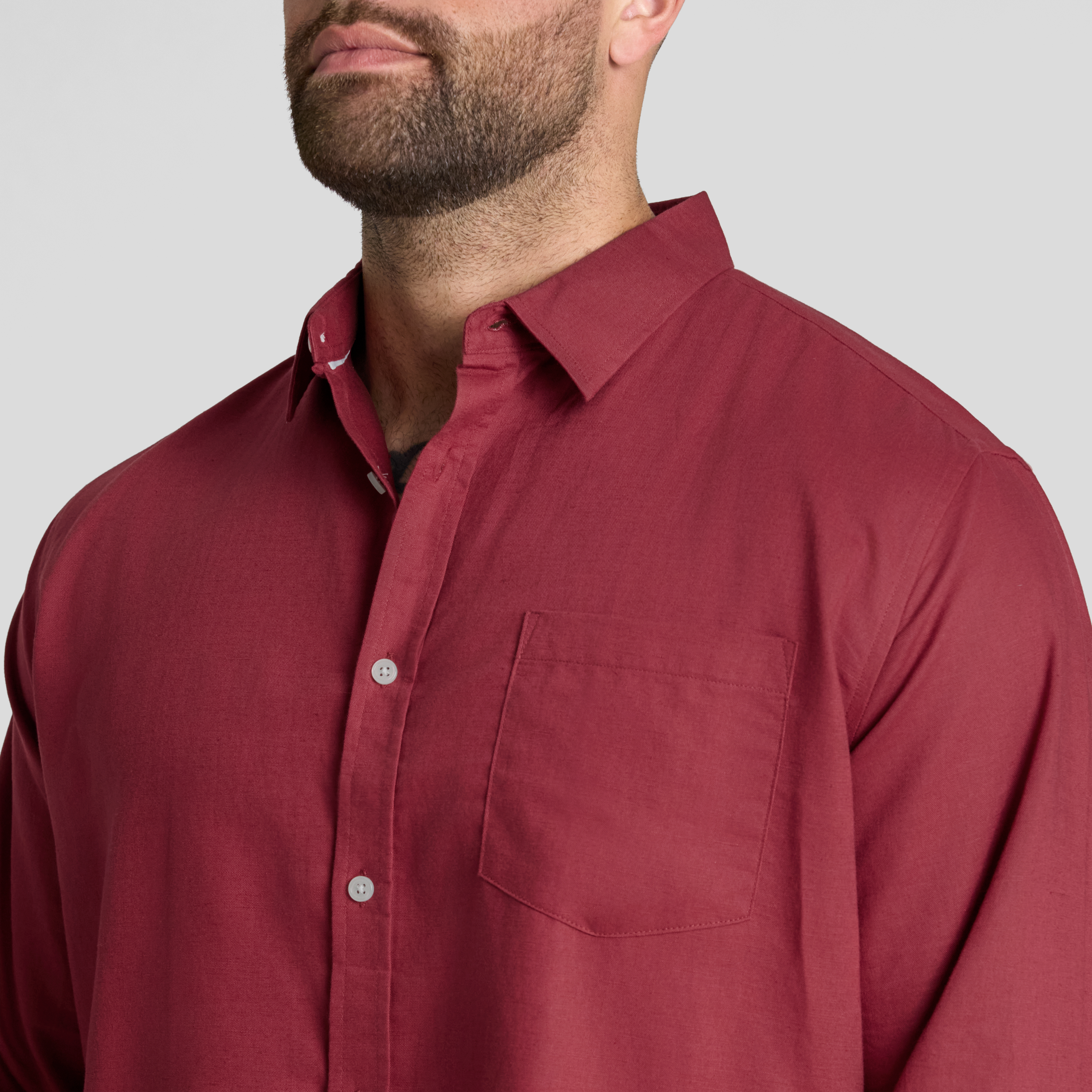 Red Anders Linen Shirt