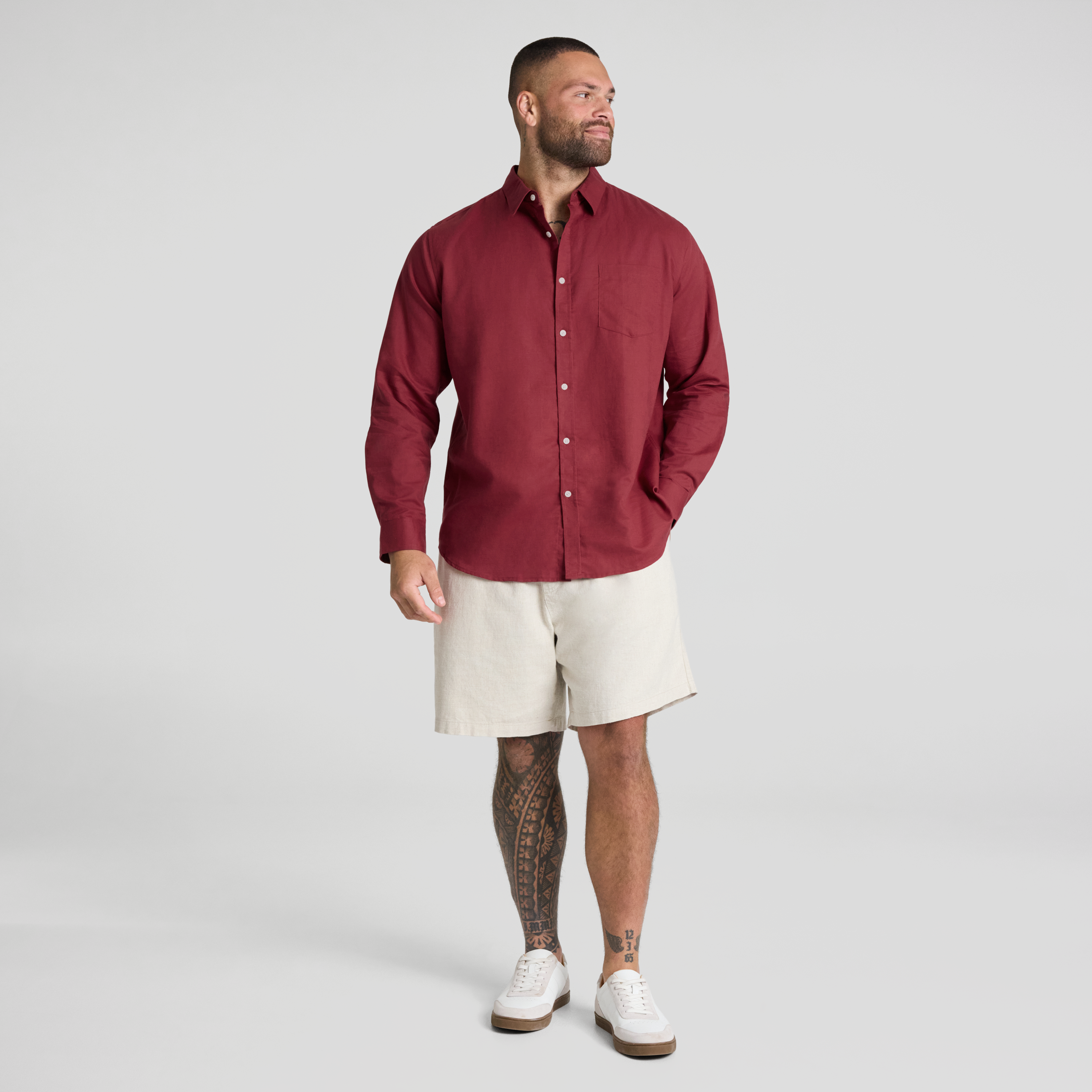 Red Anders Linen Shirt