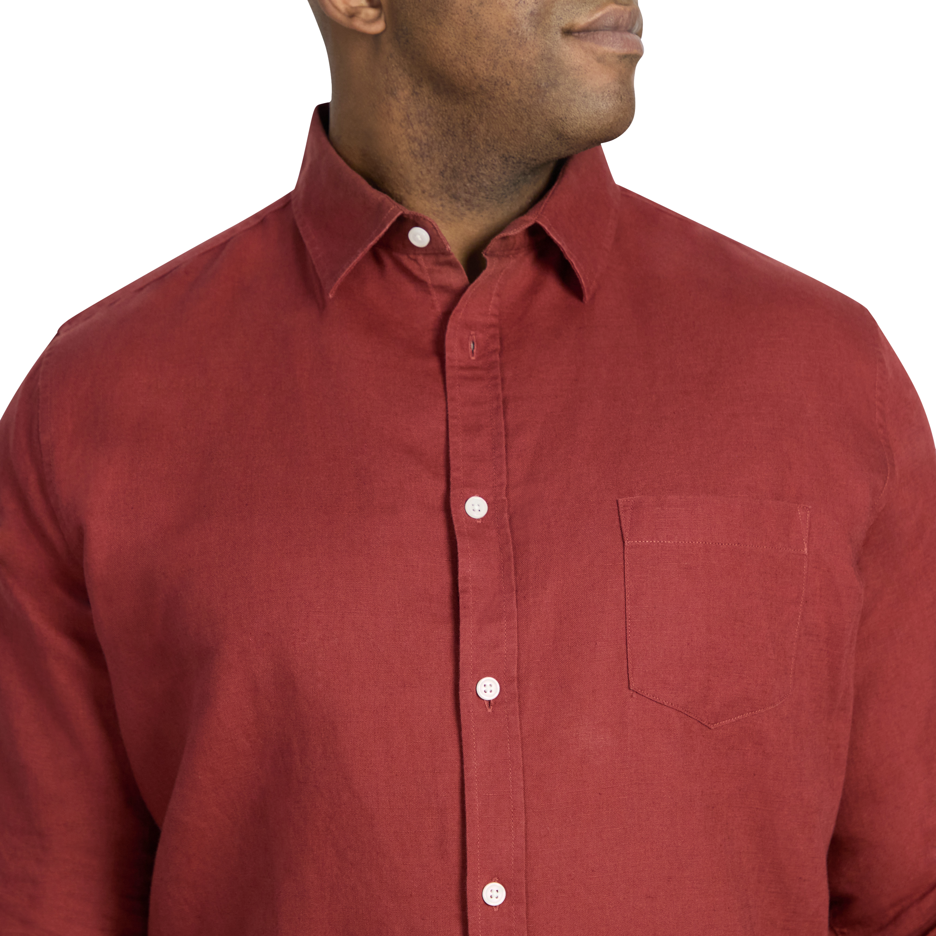 Sunset Red Anders Linen Shirt