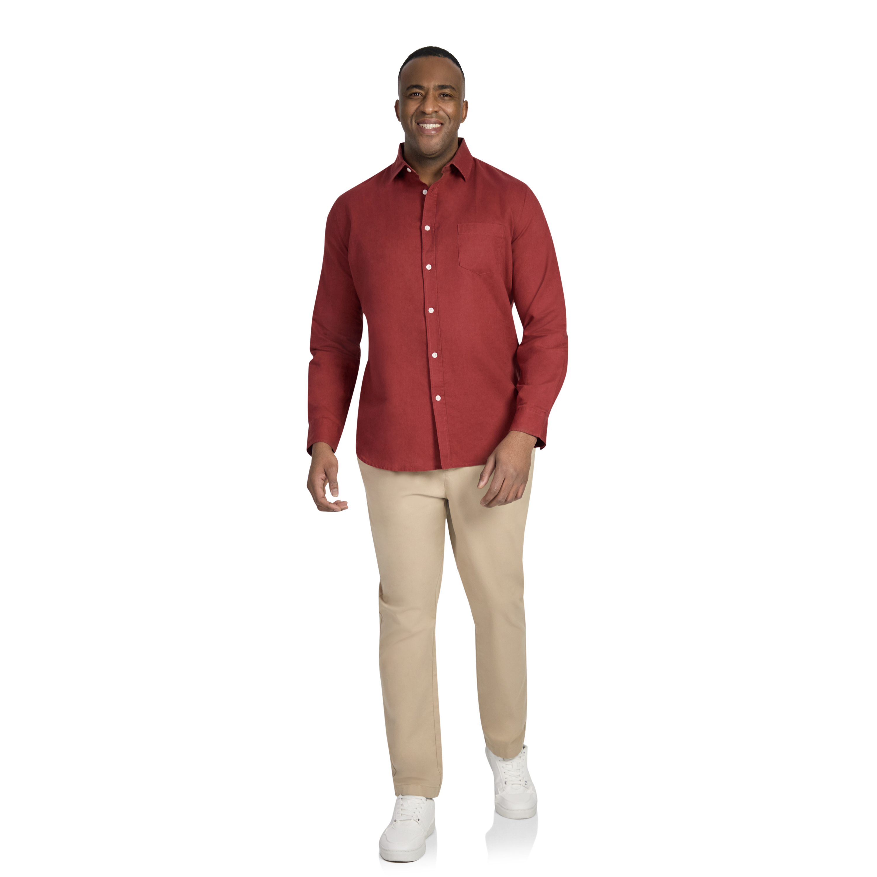 Sunset Red Anders Linen Shirt
