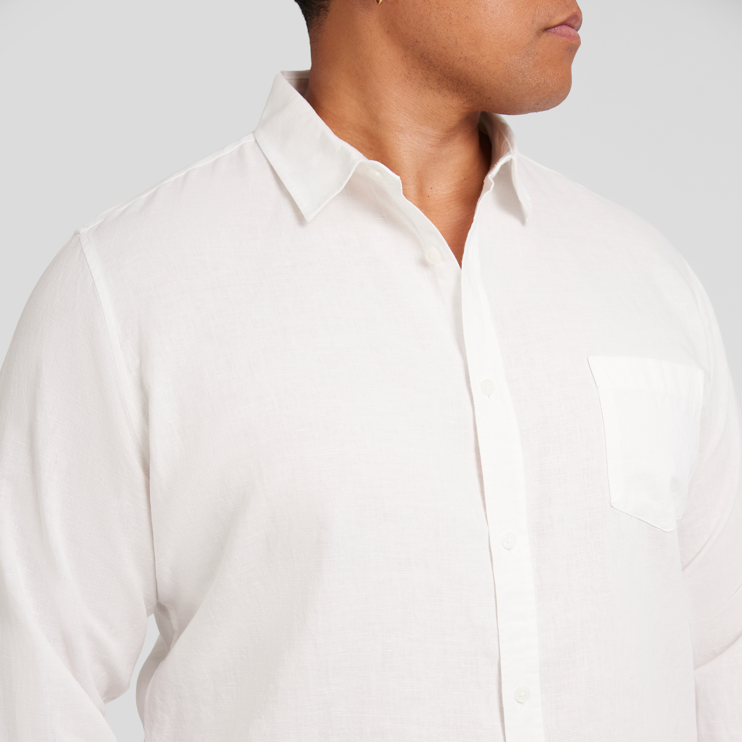 White Anders Linen Shirt
