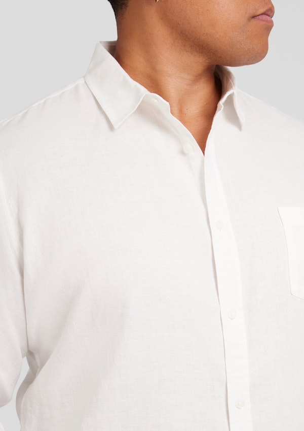 White Anders Linen Shirt
