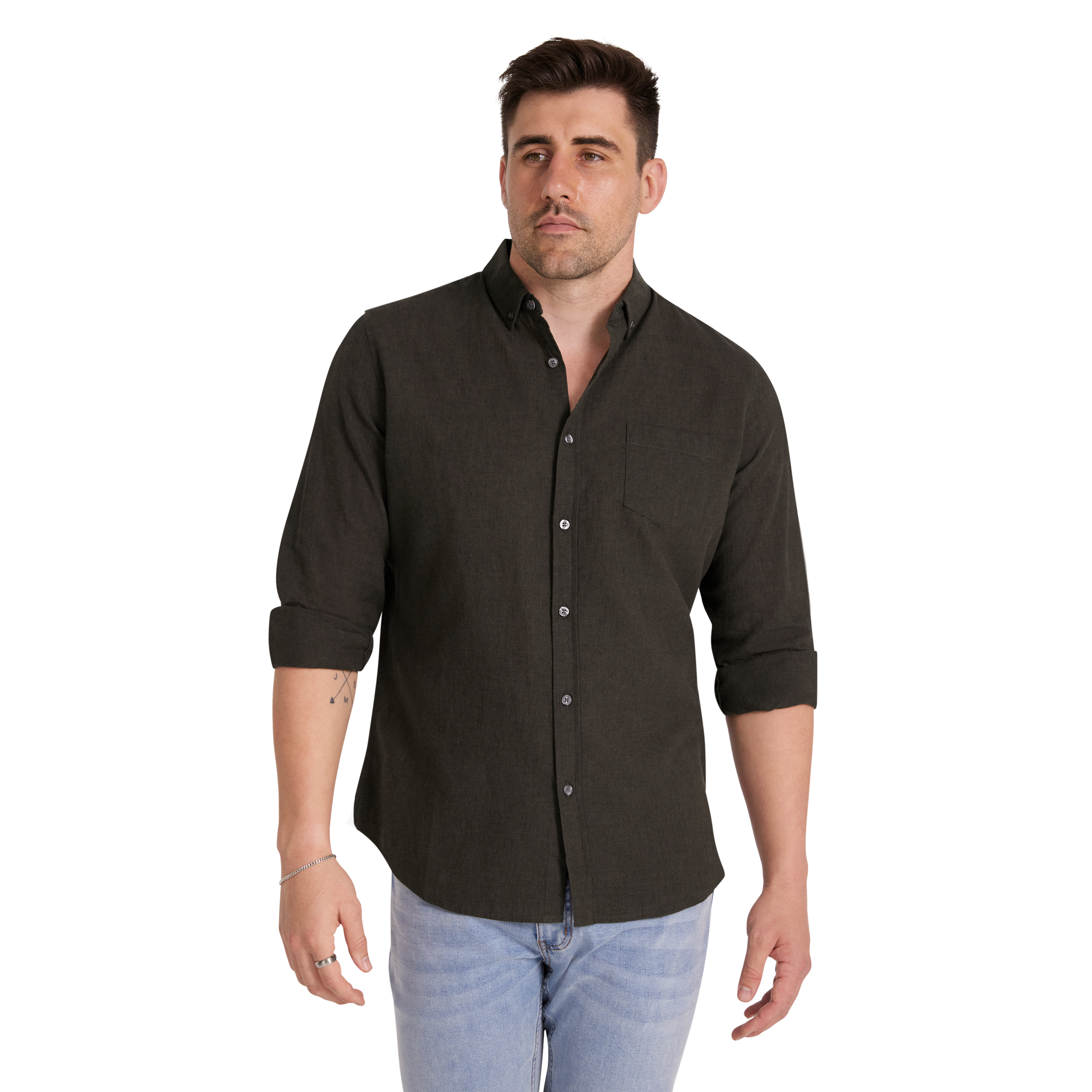 Serge Melange Linen Shirt