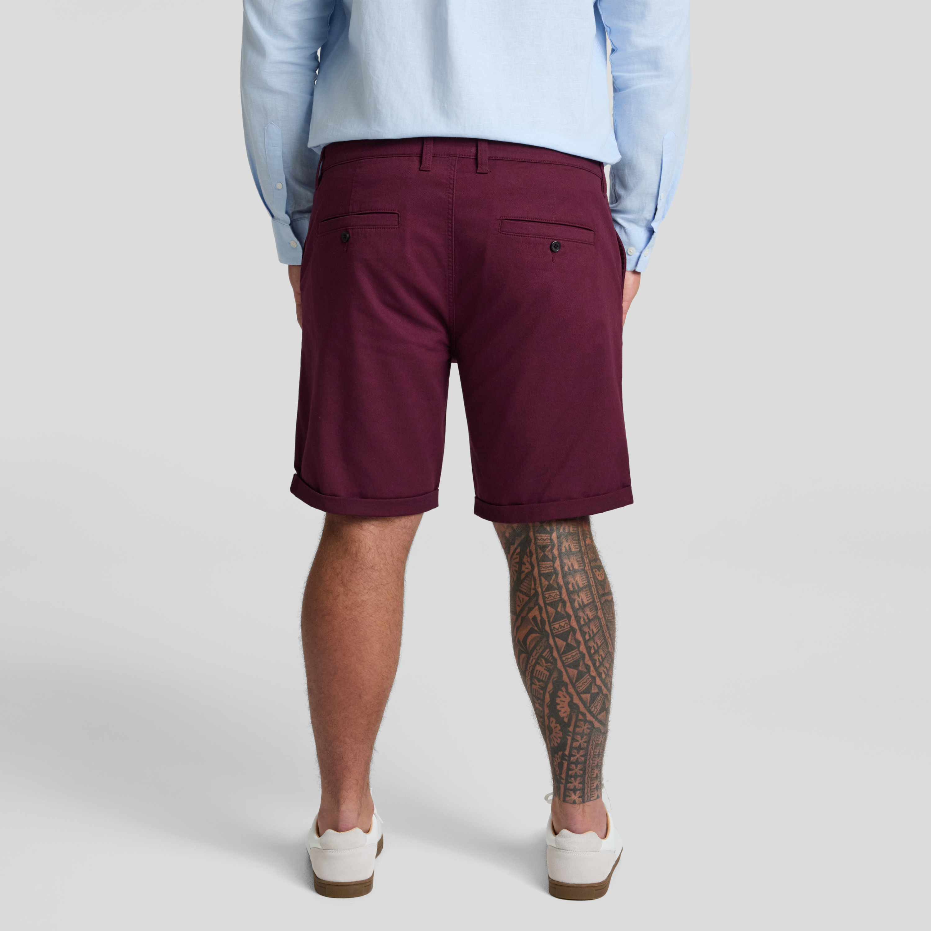 Burgundy Charlie Canvas Short