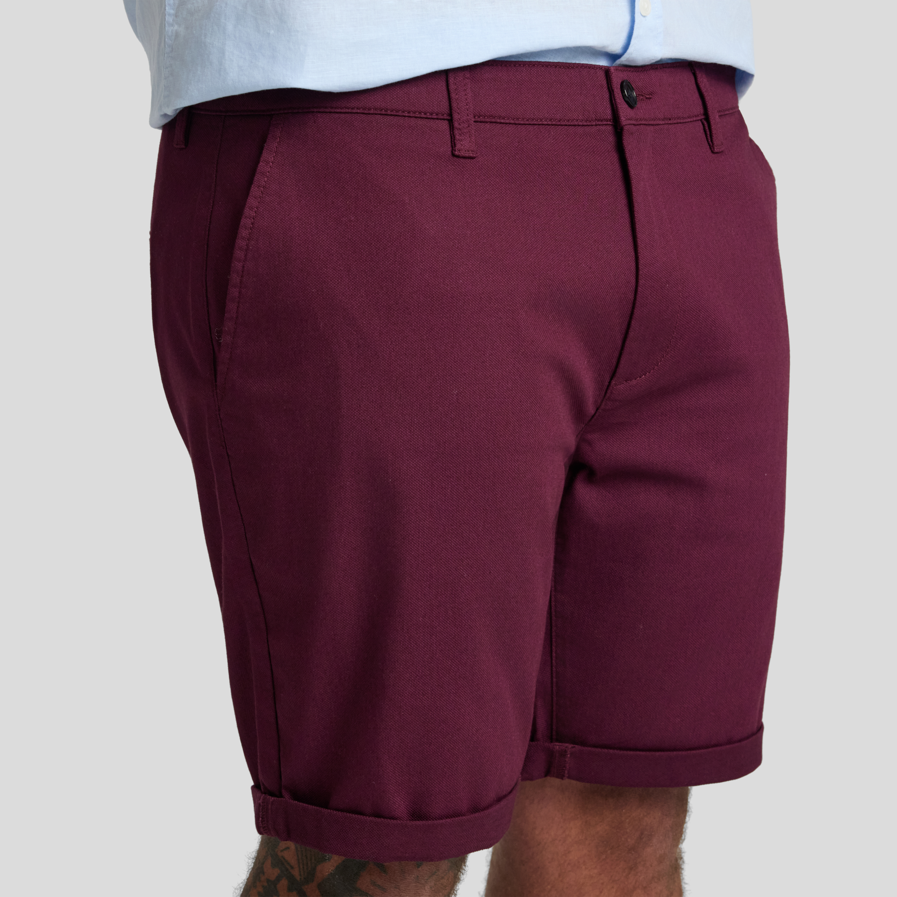 Burgundy Charlie Canvas Short