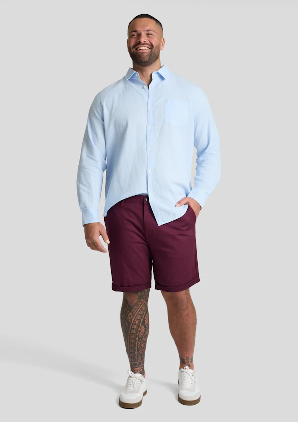 Burgundy Charlie Canvas Short