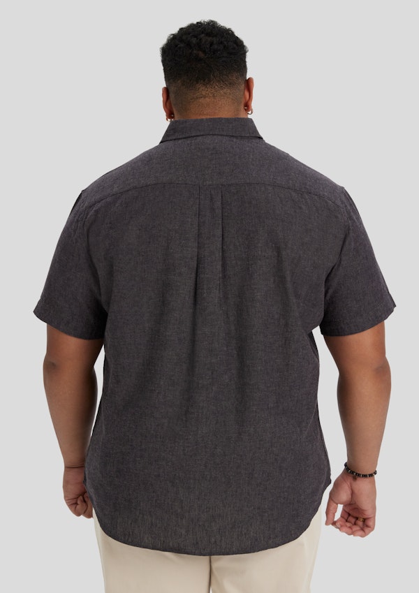 Charcoal Tahiti Linen Shirt