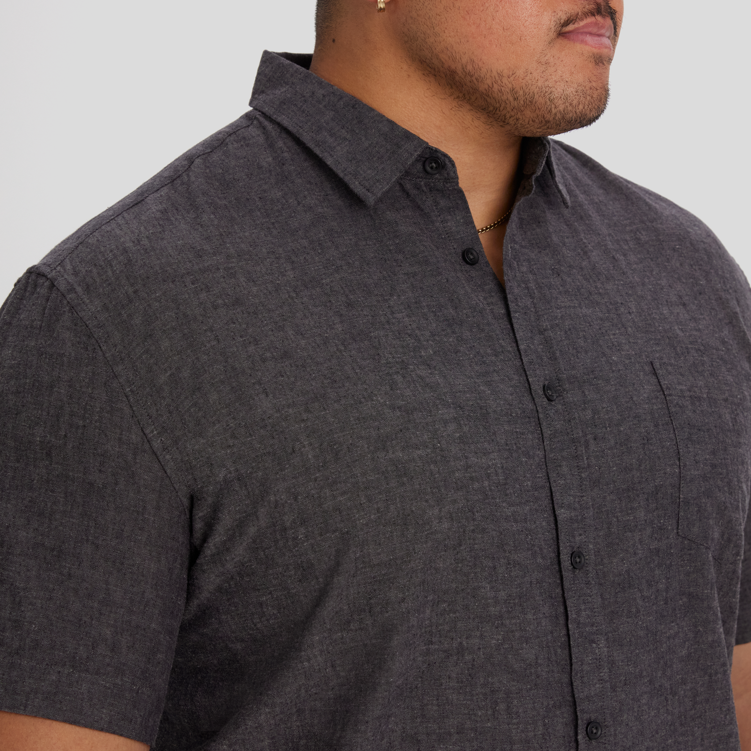 Charcoal Tahiti Linen Shirt