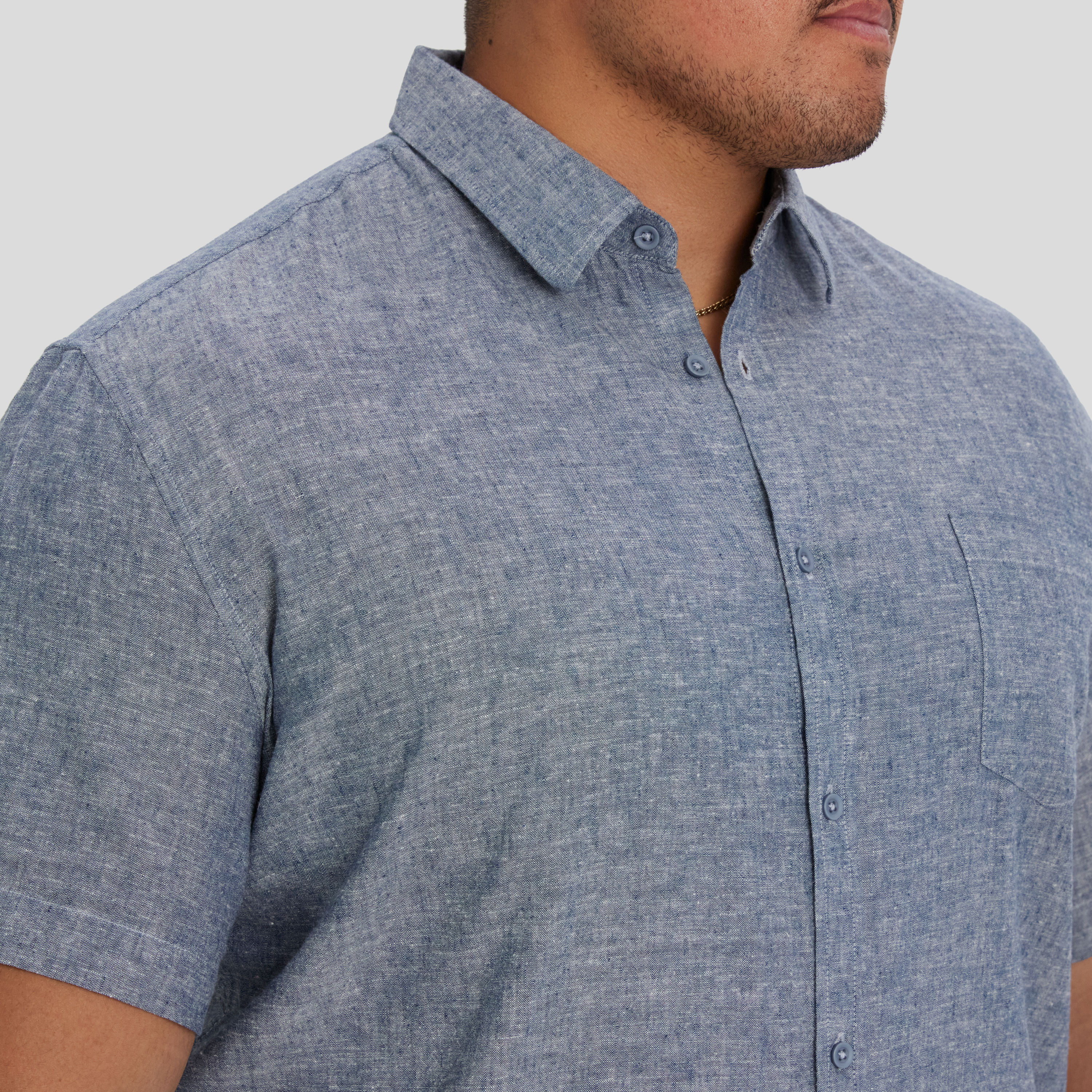 Dark Blue Tahiti Linen Shirt