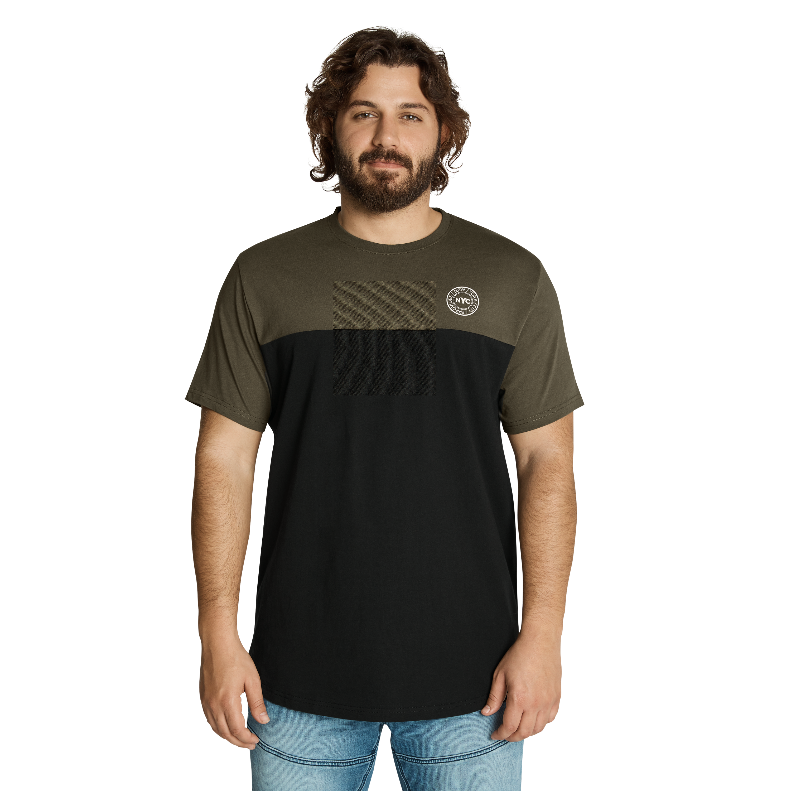 New York Splice Longline Scoop Tee