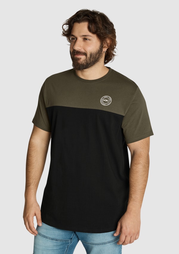 New York Splice Longline Scoop Tee