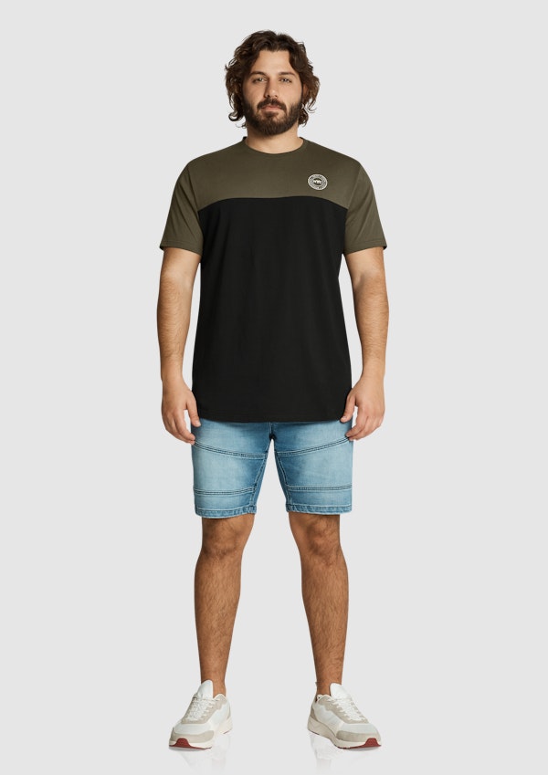 New York Splice Longline Scoop Tee