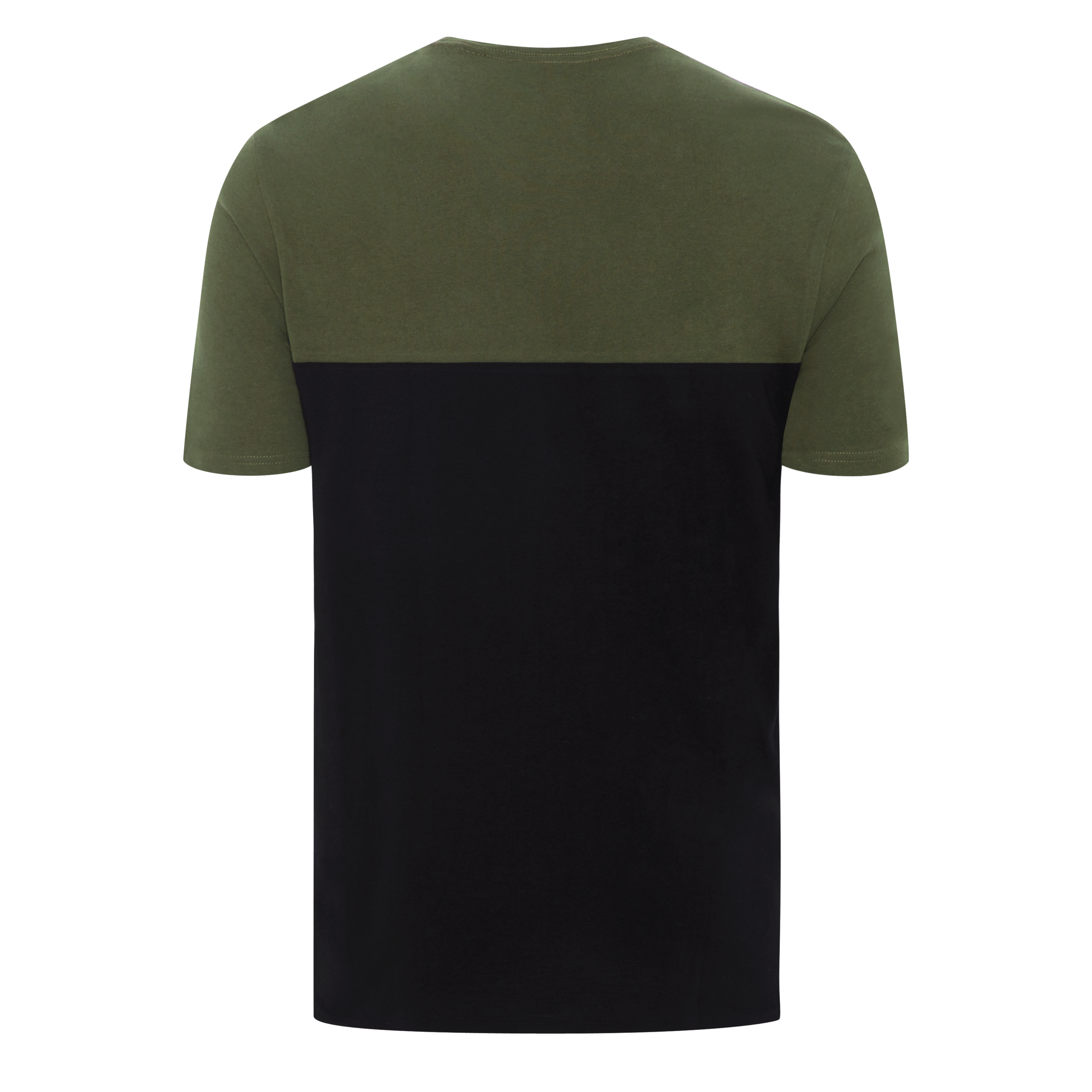 Khaki New York Splice Longline Scoop Tee
