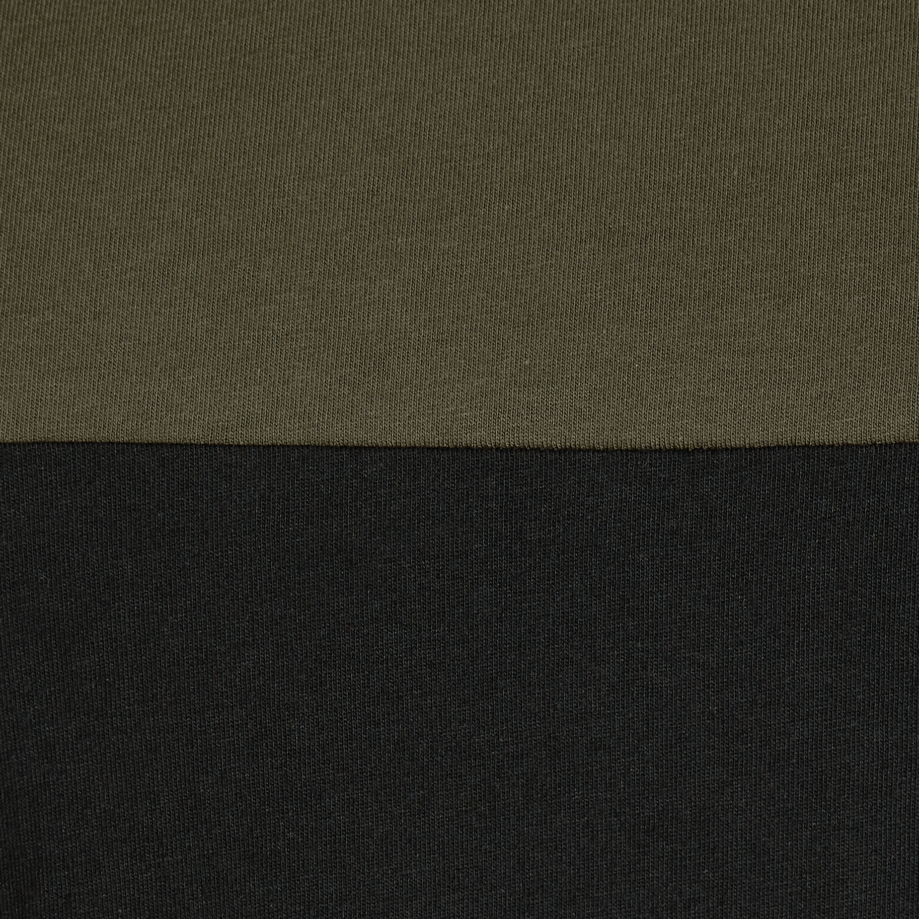 Khaki New York Splice Longline Scoop Tee