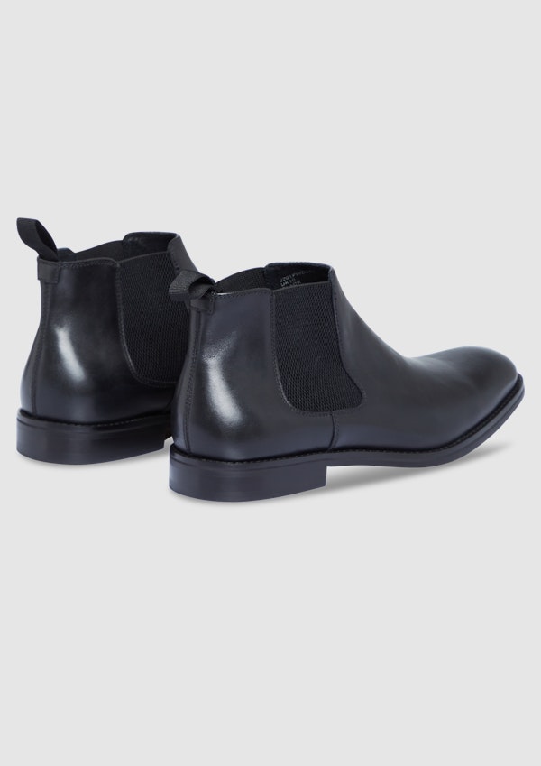Black Morgan Leather Chelsea Boot