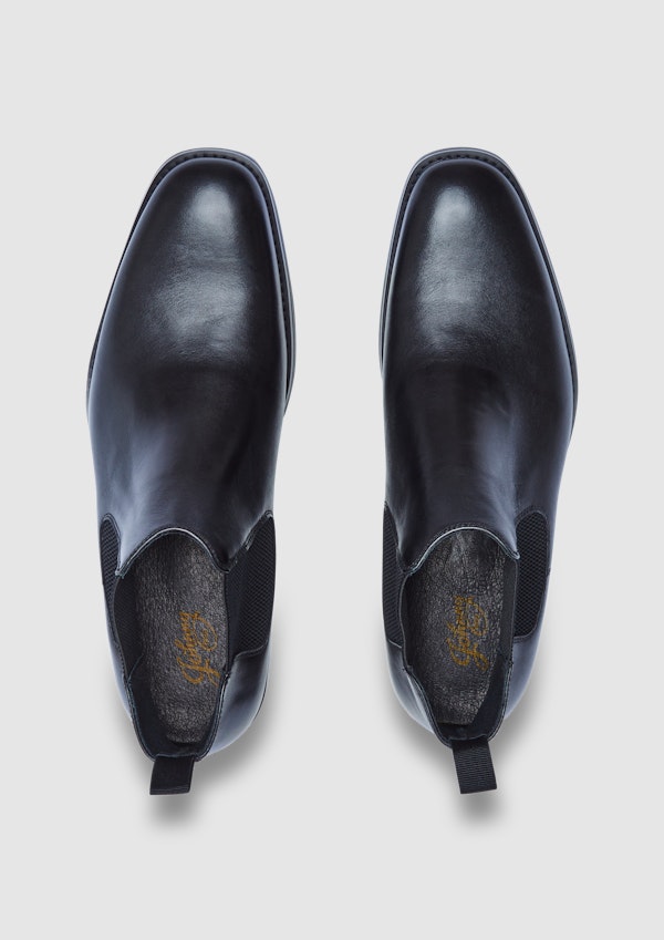 Black Morgan Leather Chelsea Boot