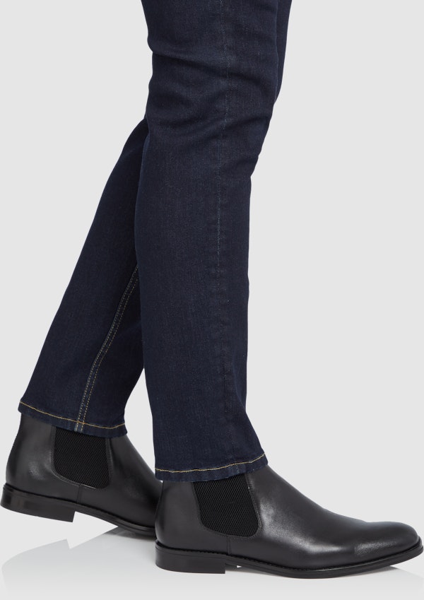 Black Morgan Leather Chelsea Boot