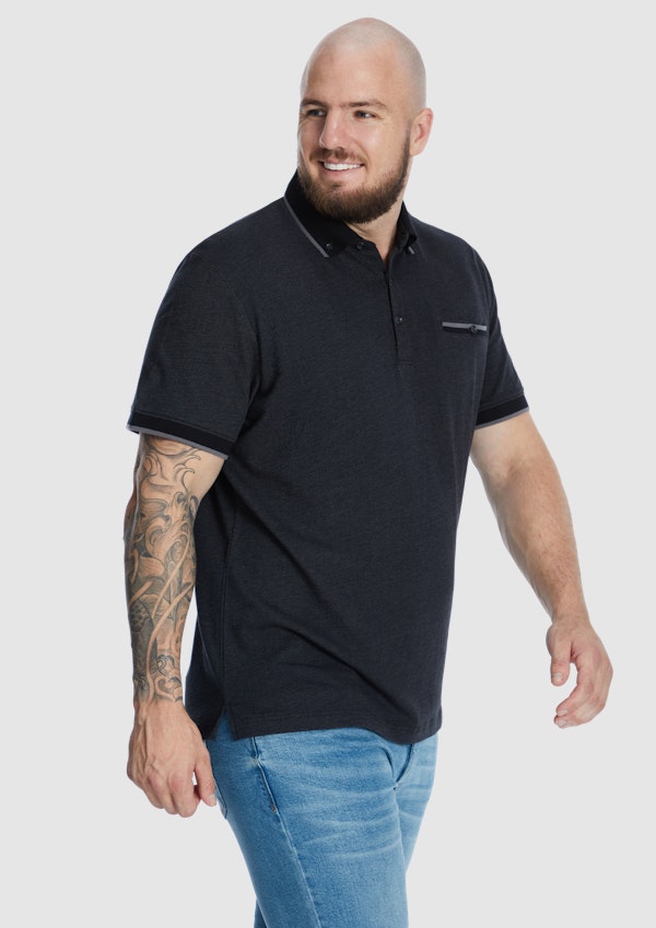 Black Hudson Tipped Polo