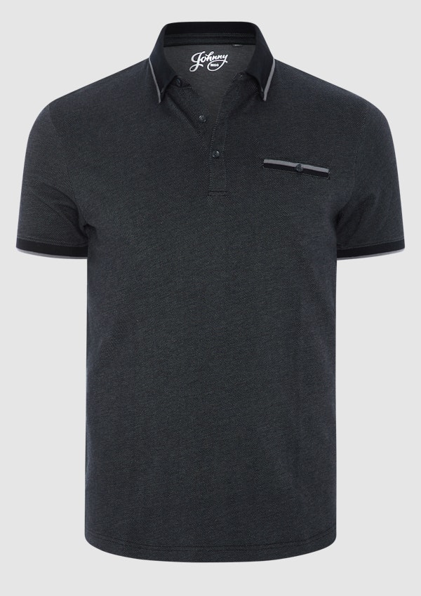 Black Hudson Tipped Polo
