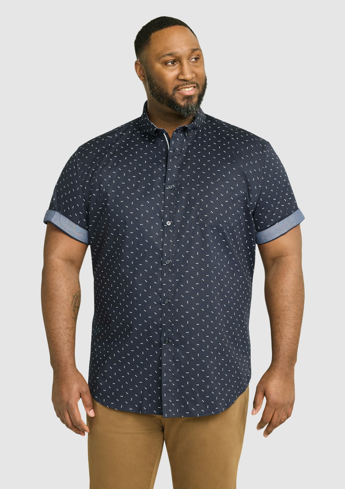 Navy Benson Stretch Shirt