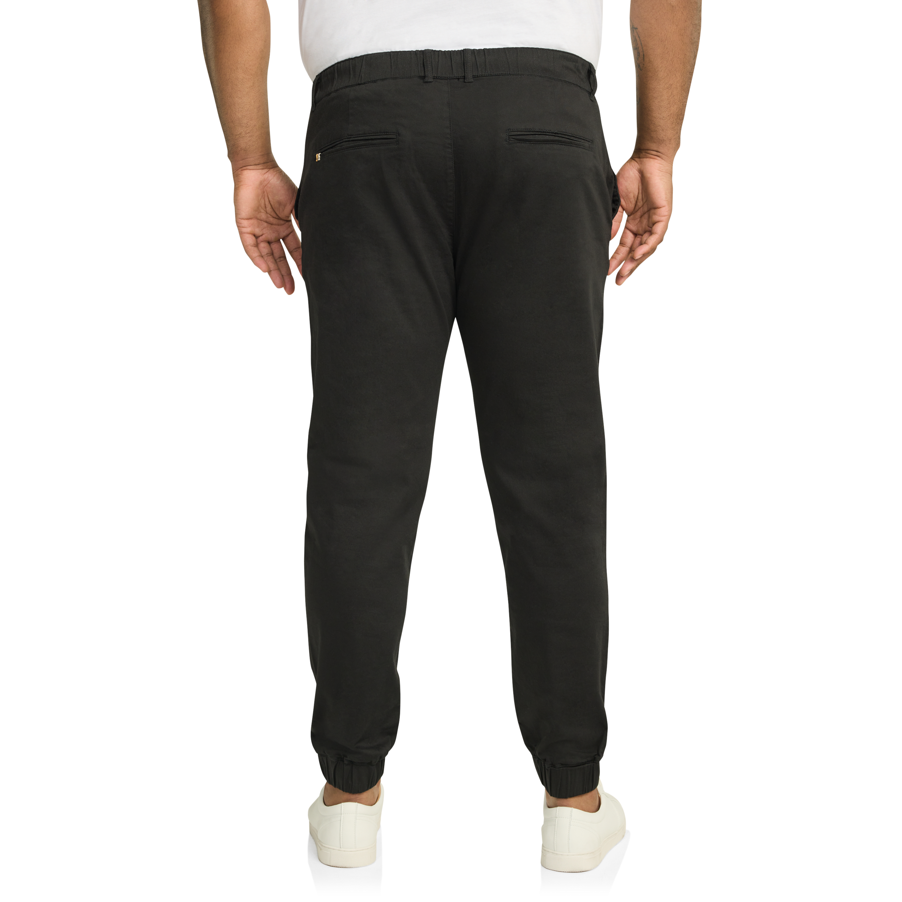 slim fit black joggers mens