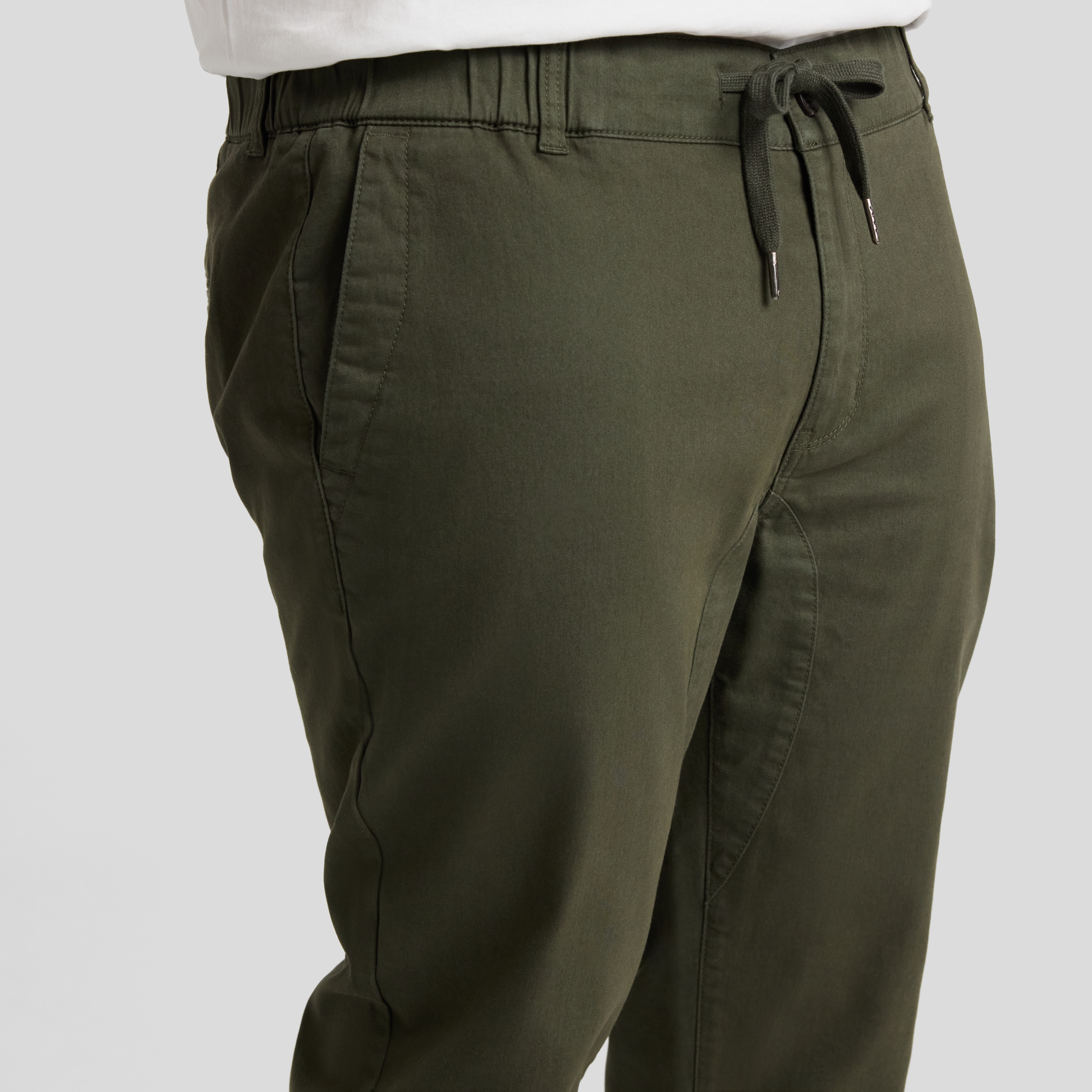 Khaki Comfort Knit Jogger Pant