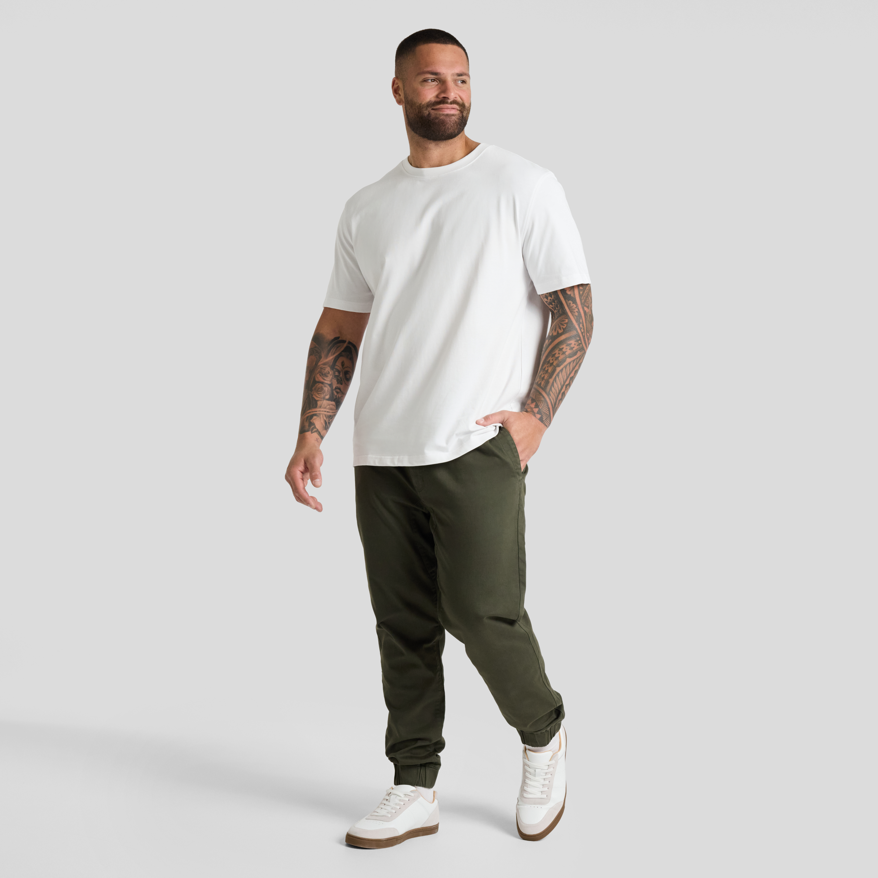 Khaki Comfort Knit Jogger Pant
