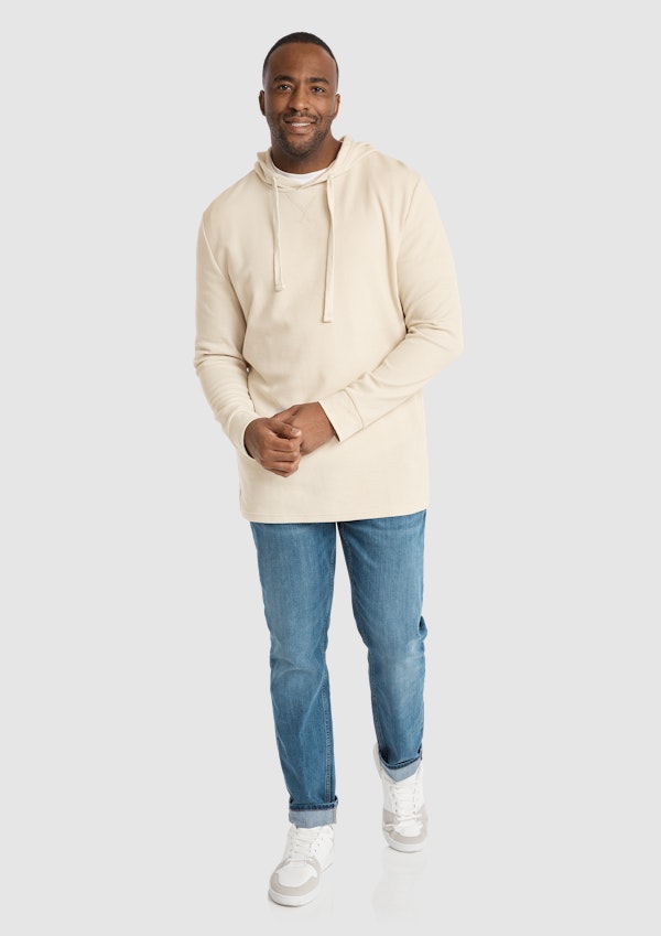 Waffle Hooded Long Sleeve Top