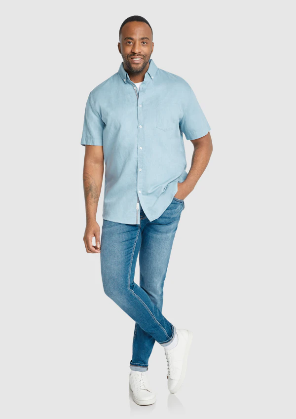 Cool Blue Fresno Linen Shirt