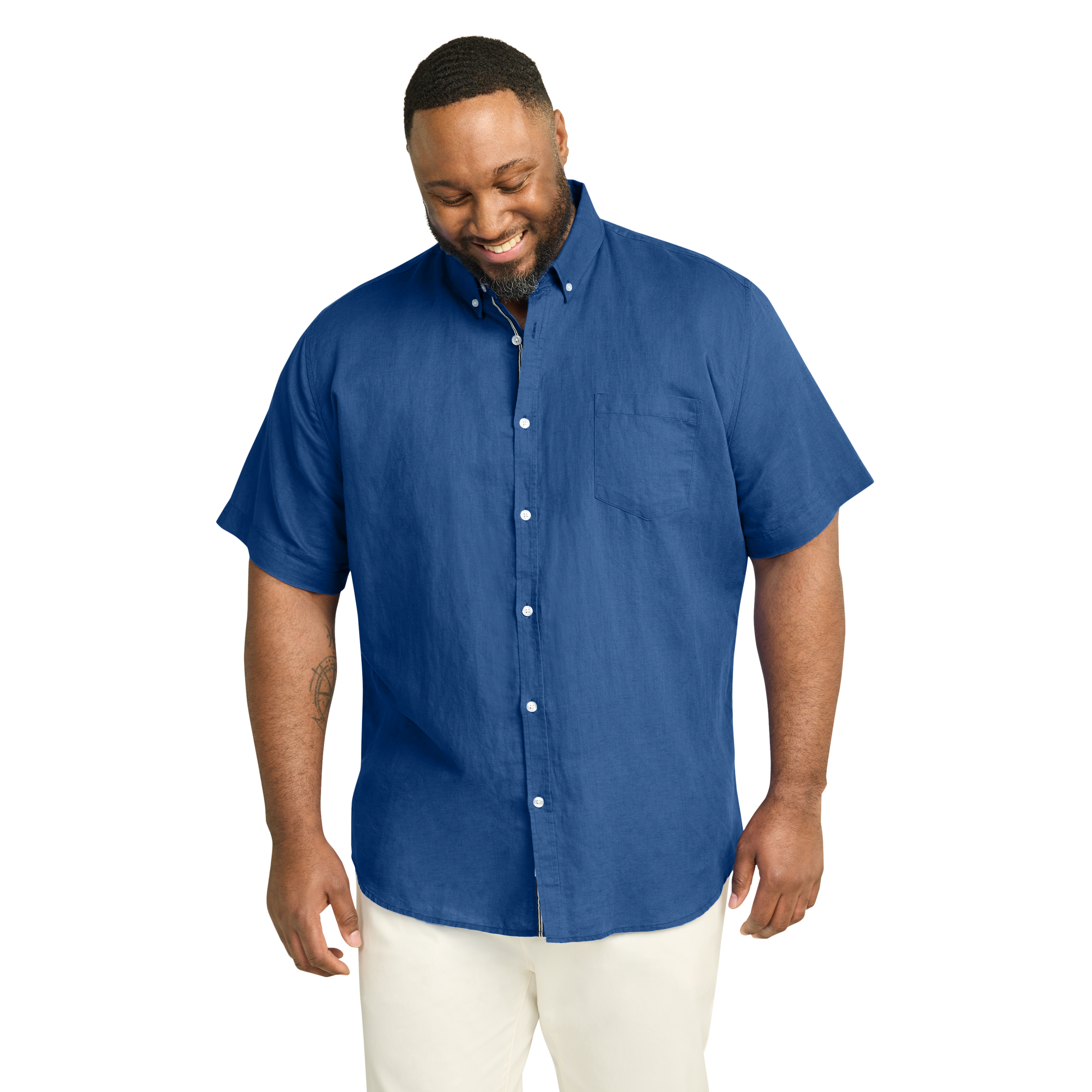 Azure Anders Linen Shirt | Men&rsquo;s Tops | Johnny Bigg US