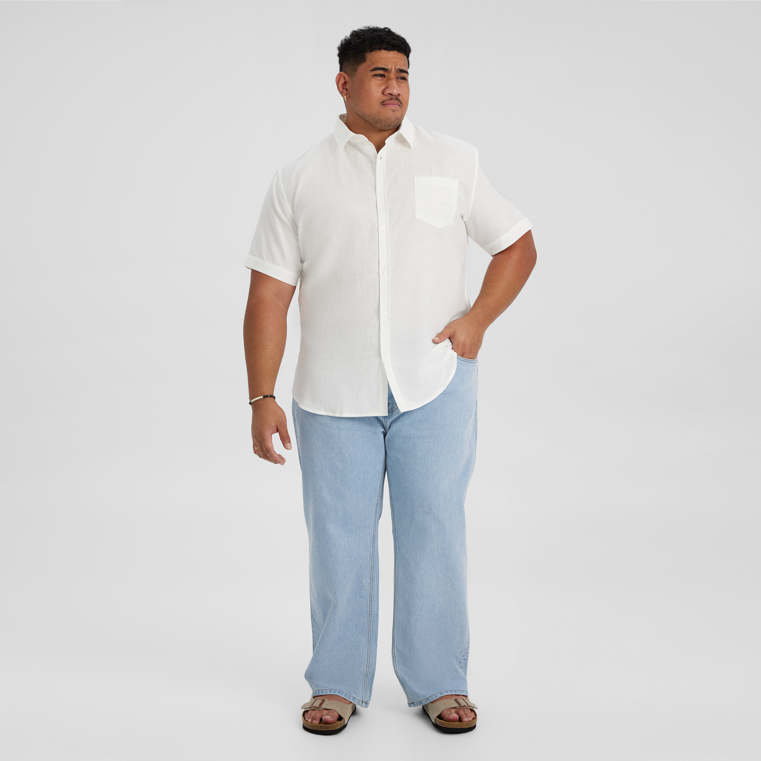 White Fresno Linen Shirt