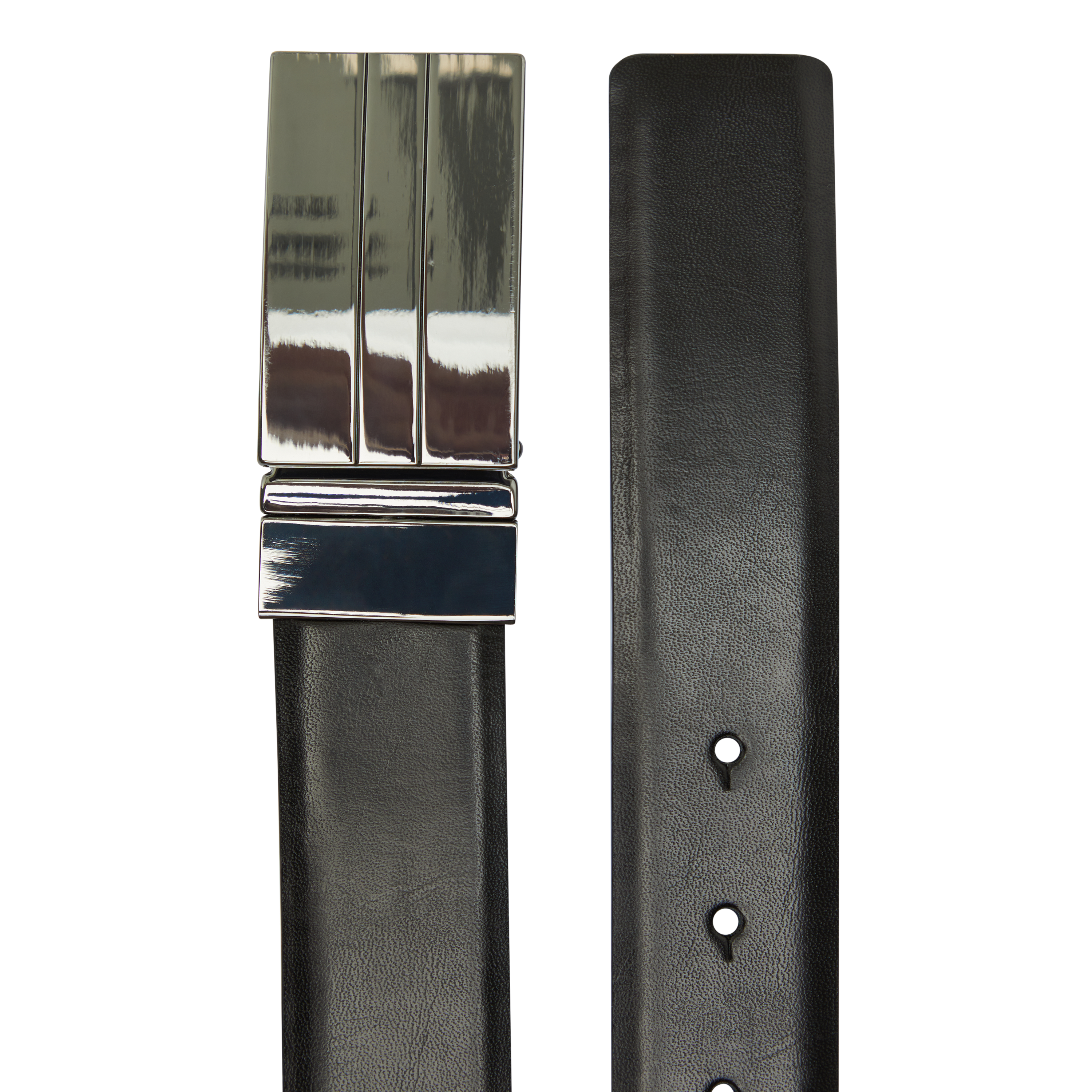 Black/Choc Warwick Reversible Plate Belt