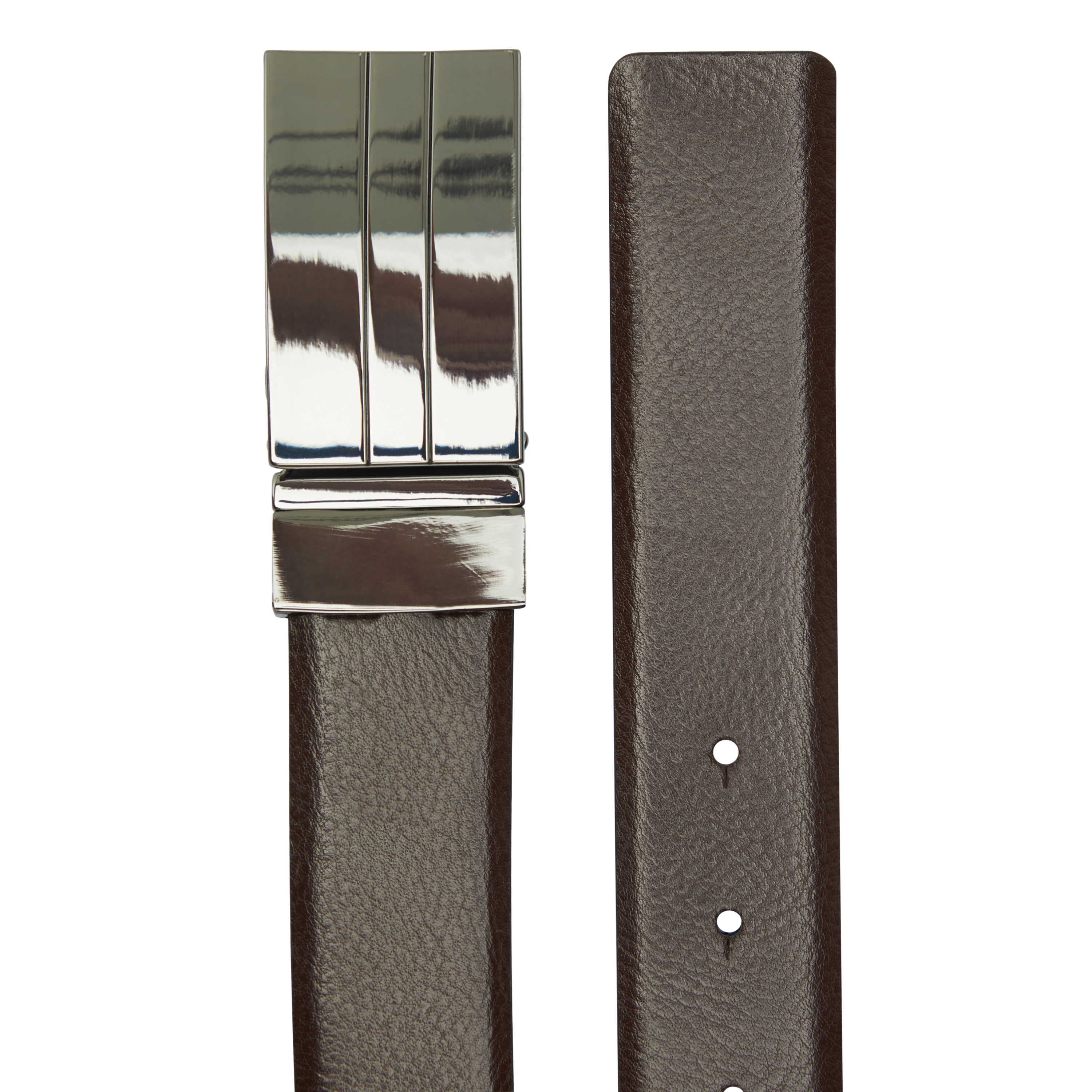 Black/Choc Warwick Reversible Plate Belt
