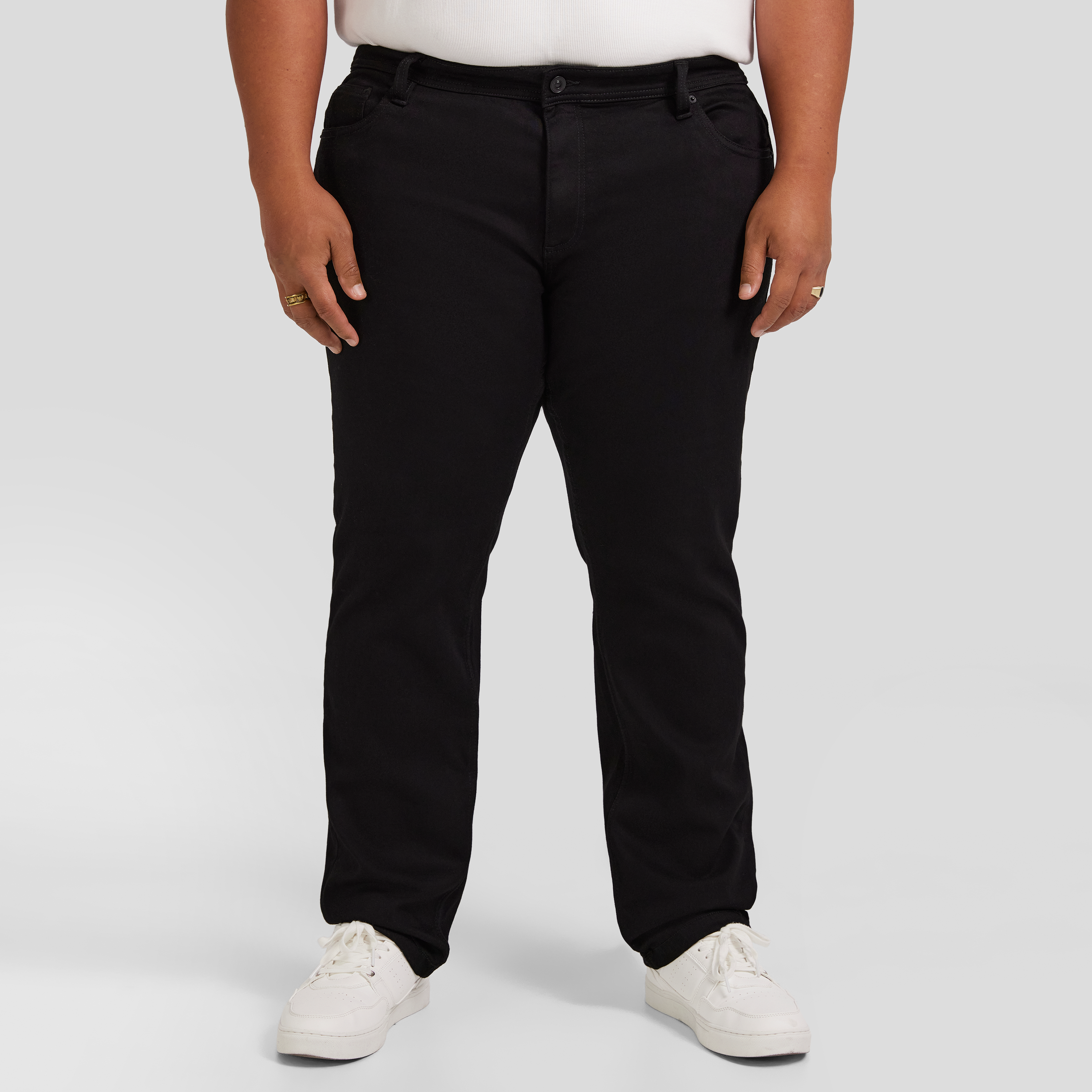 Pocket Mens Black Jeans Size 42 Waist Black Maison Regular Knit