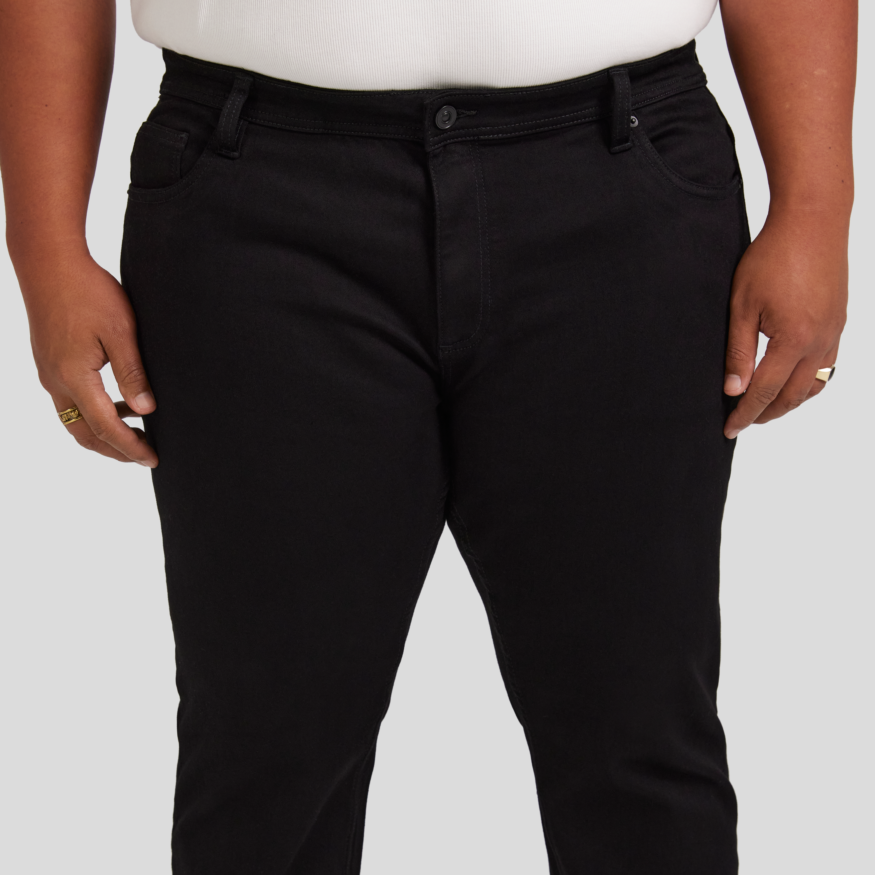 Black Maison Regular Knit Jean