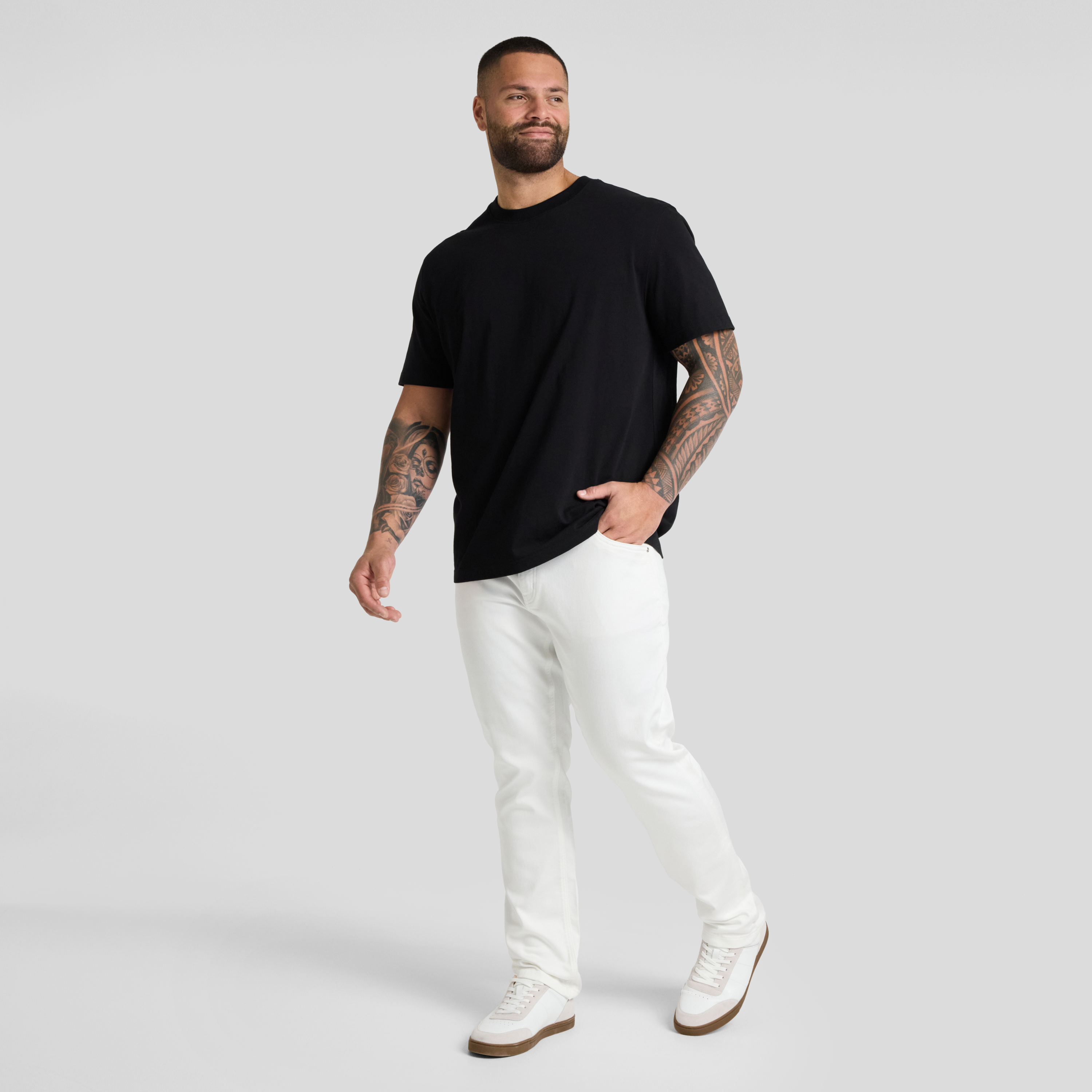 White Maison Regular Knit Jean