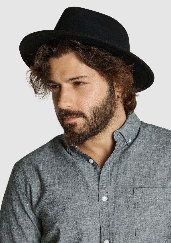 Men's fur felt fedora hats on sale