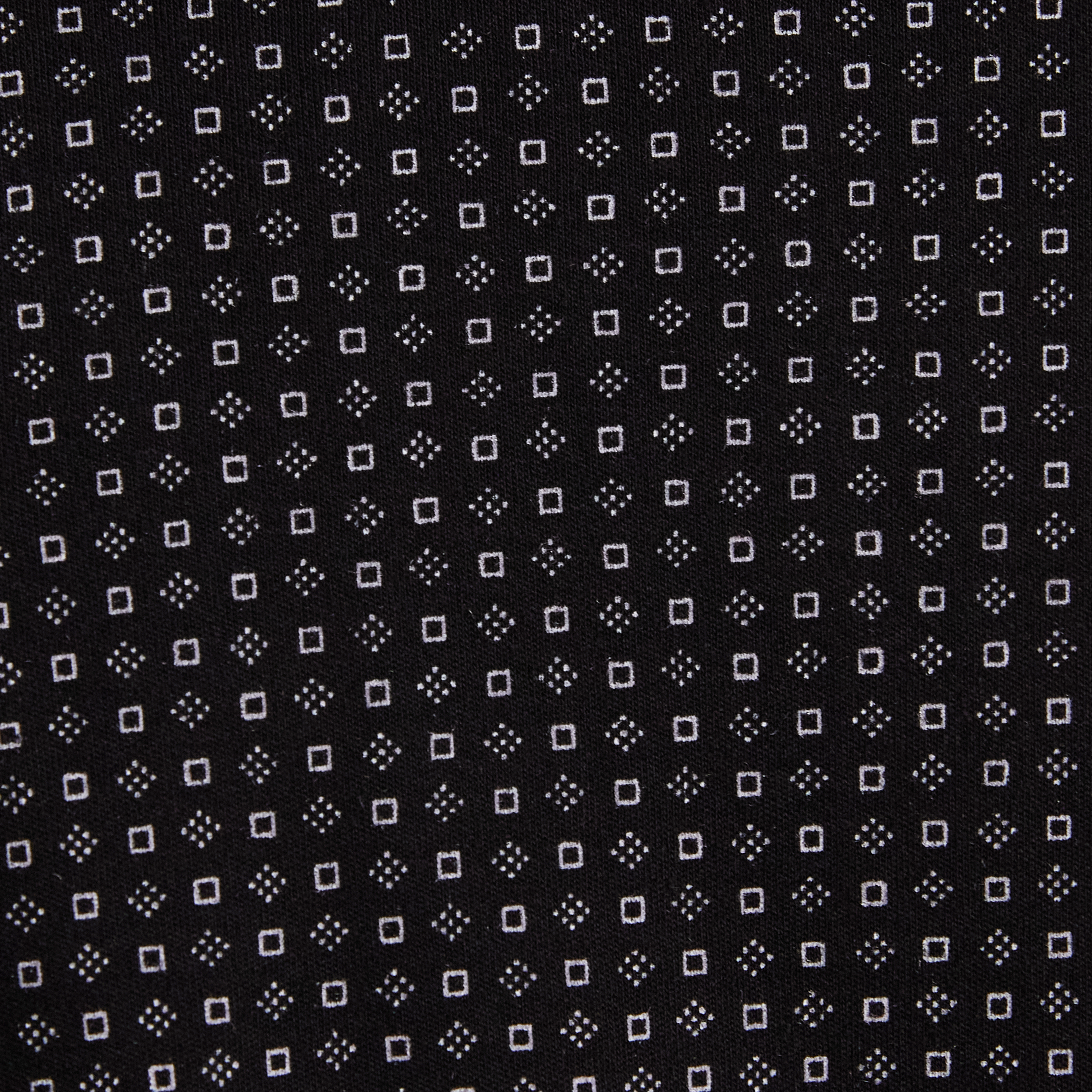 Black Bedford Print Polo