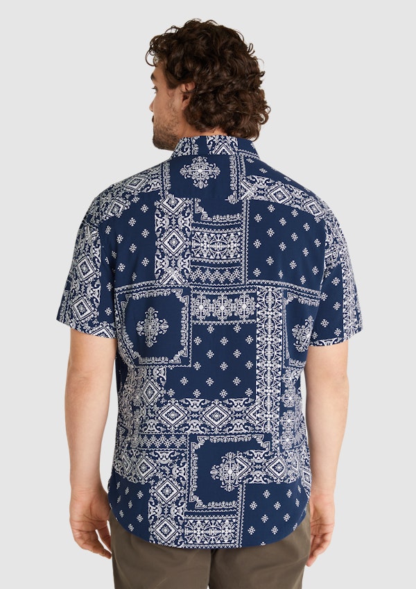 Blue online bandana shirt