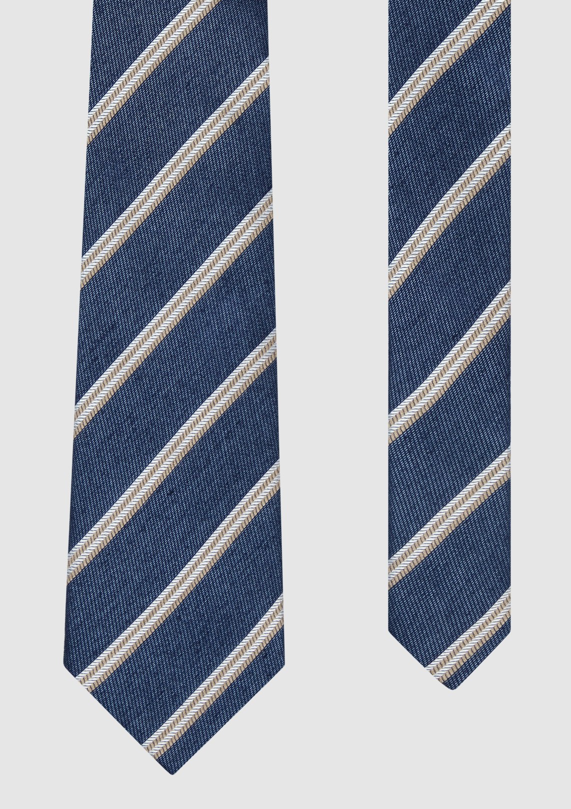 Slub Stripe Tie 7Cm