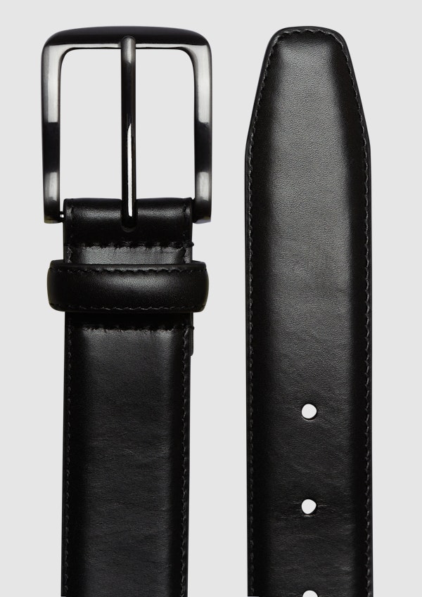 Black Arlington Genuine Leather Belt