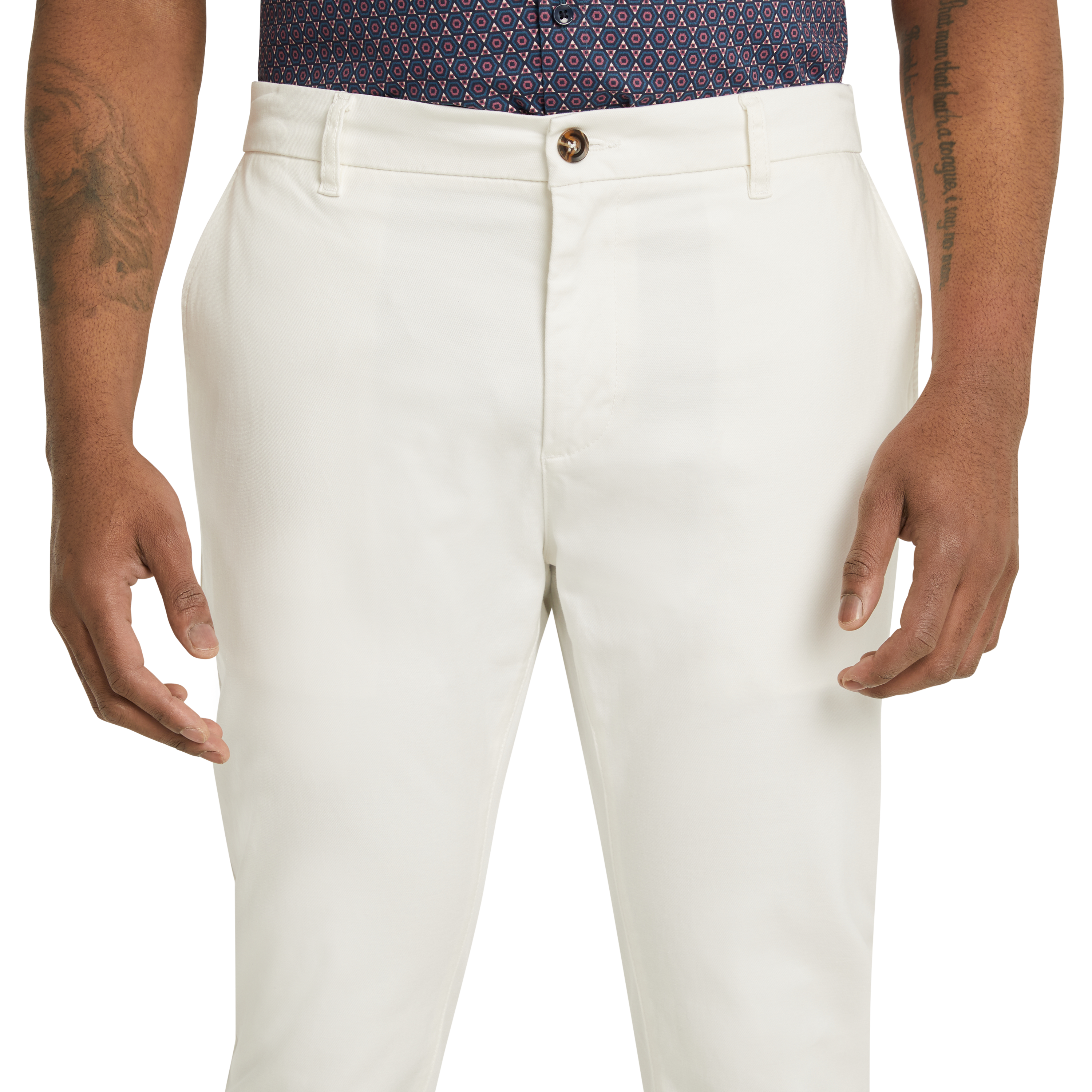 White Ledger Stretch Chino