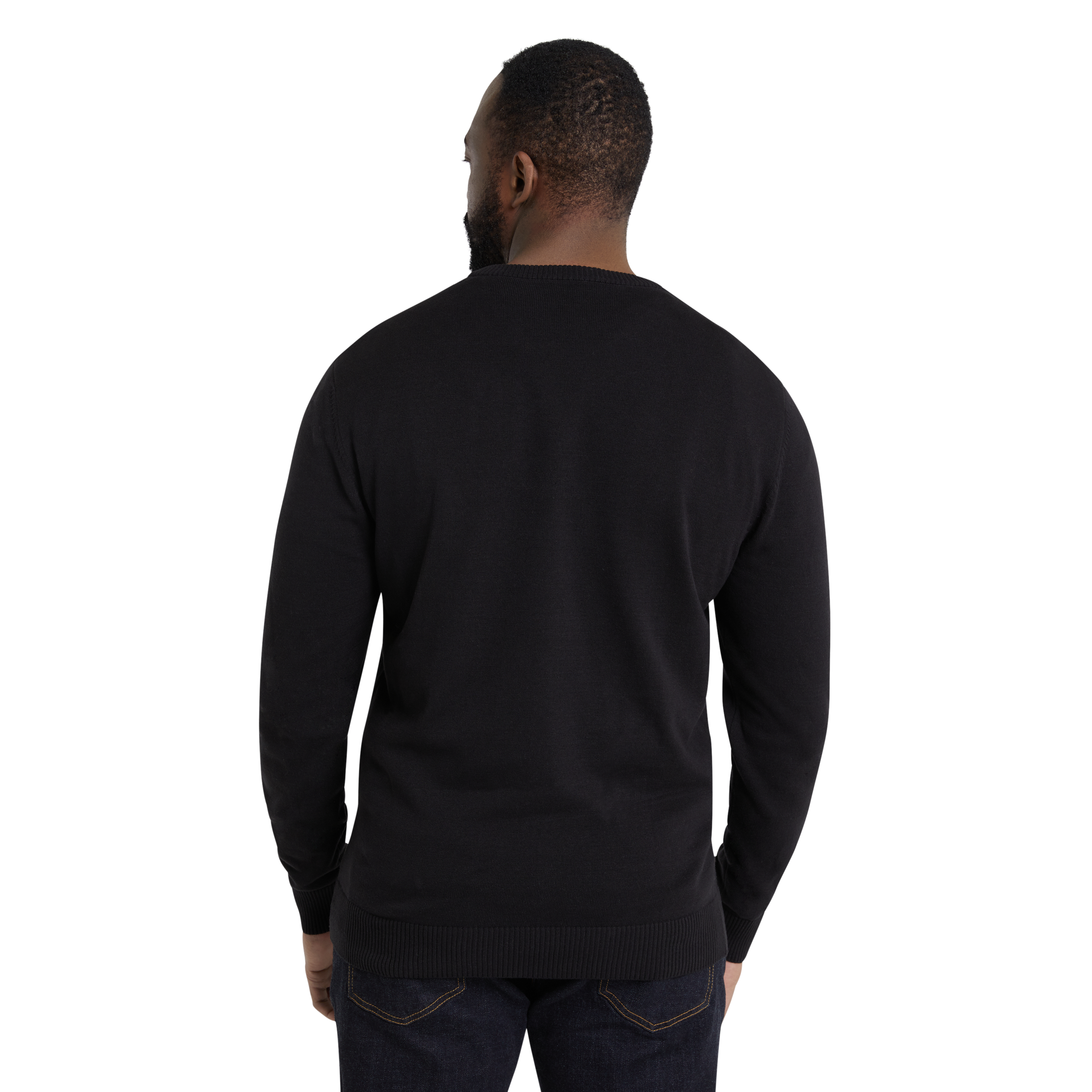 Black Essential Crew Neck Sweater Men's Tops Johnny Bigg US