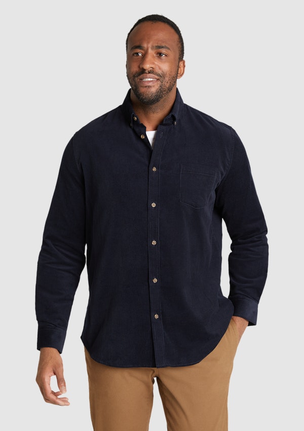 Blue online corduroy shirt