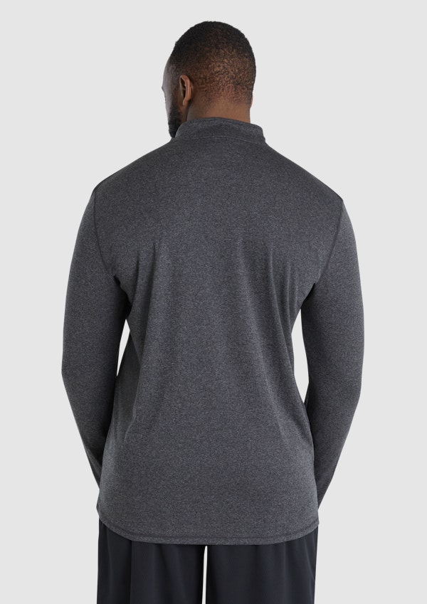 Charcoal Active Half Zip Long Sleeve Top