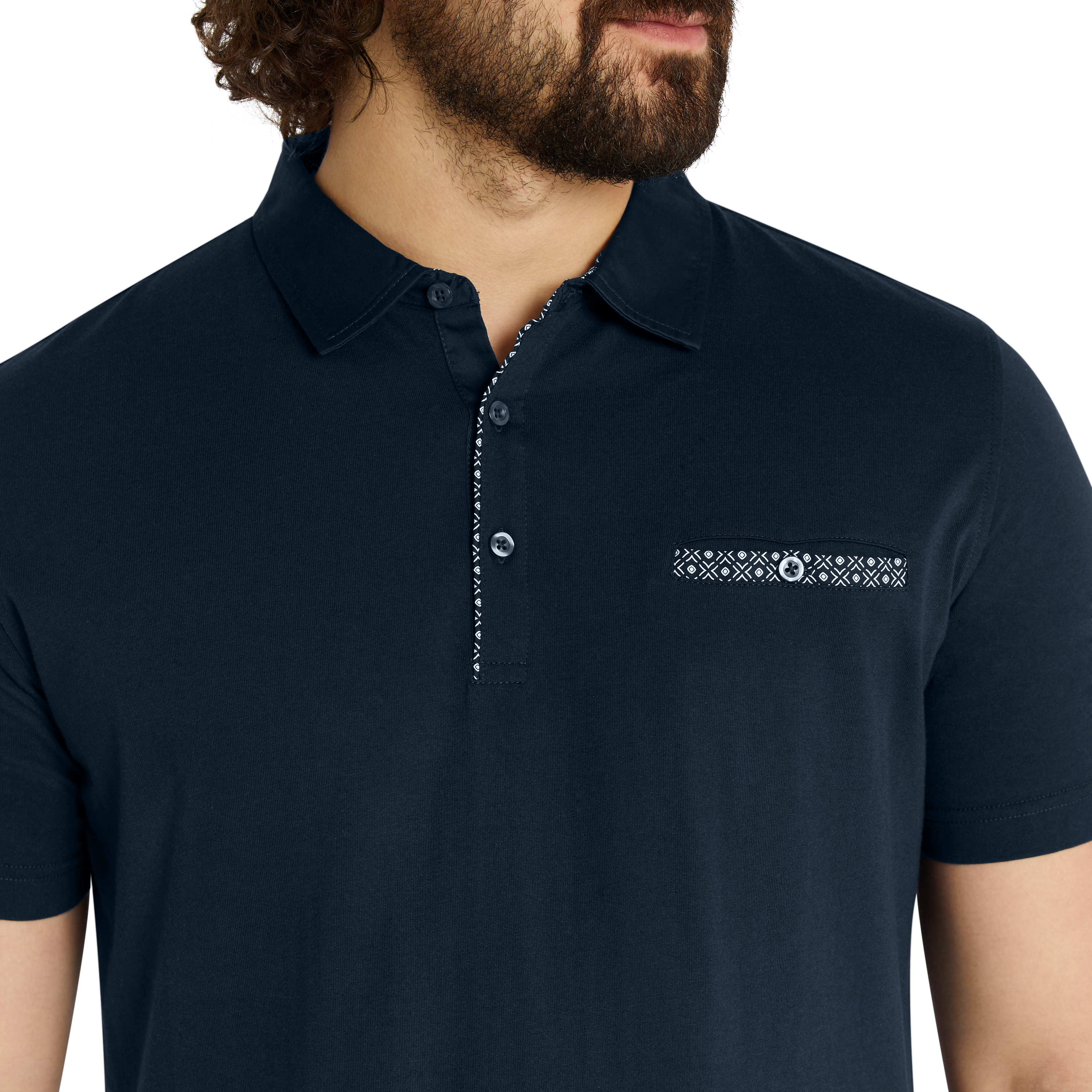 Navy Nico Cotton Polo