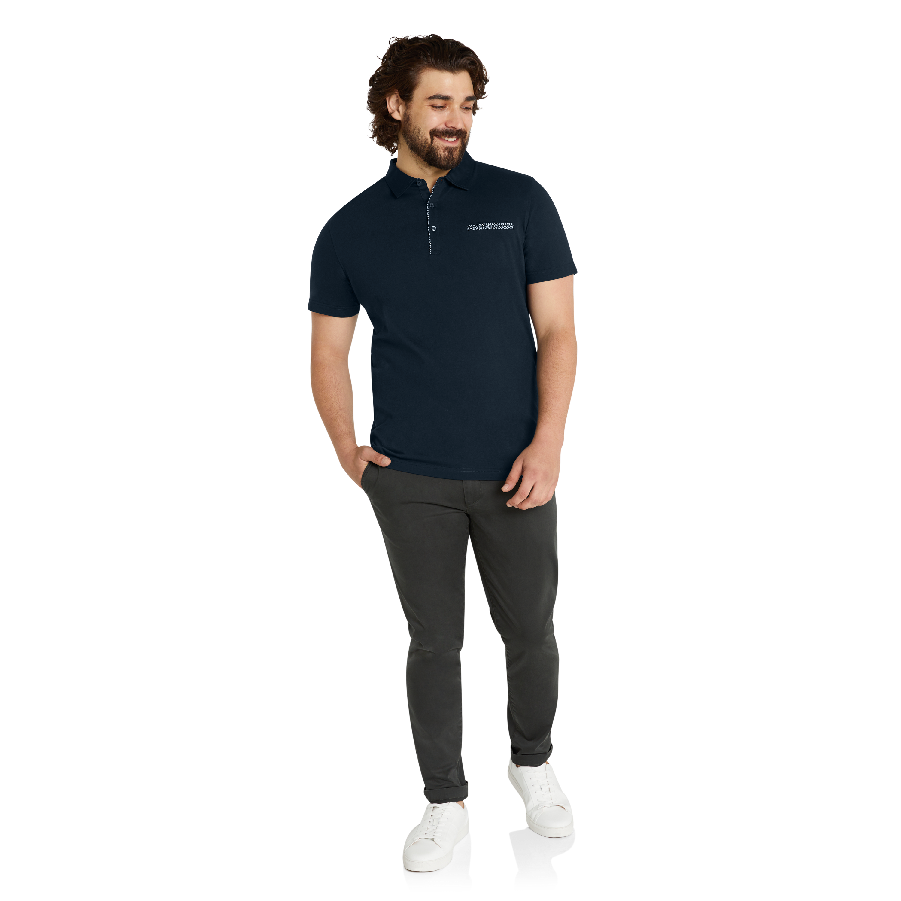 Navy Nico Cotton Polo