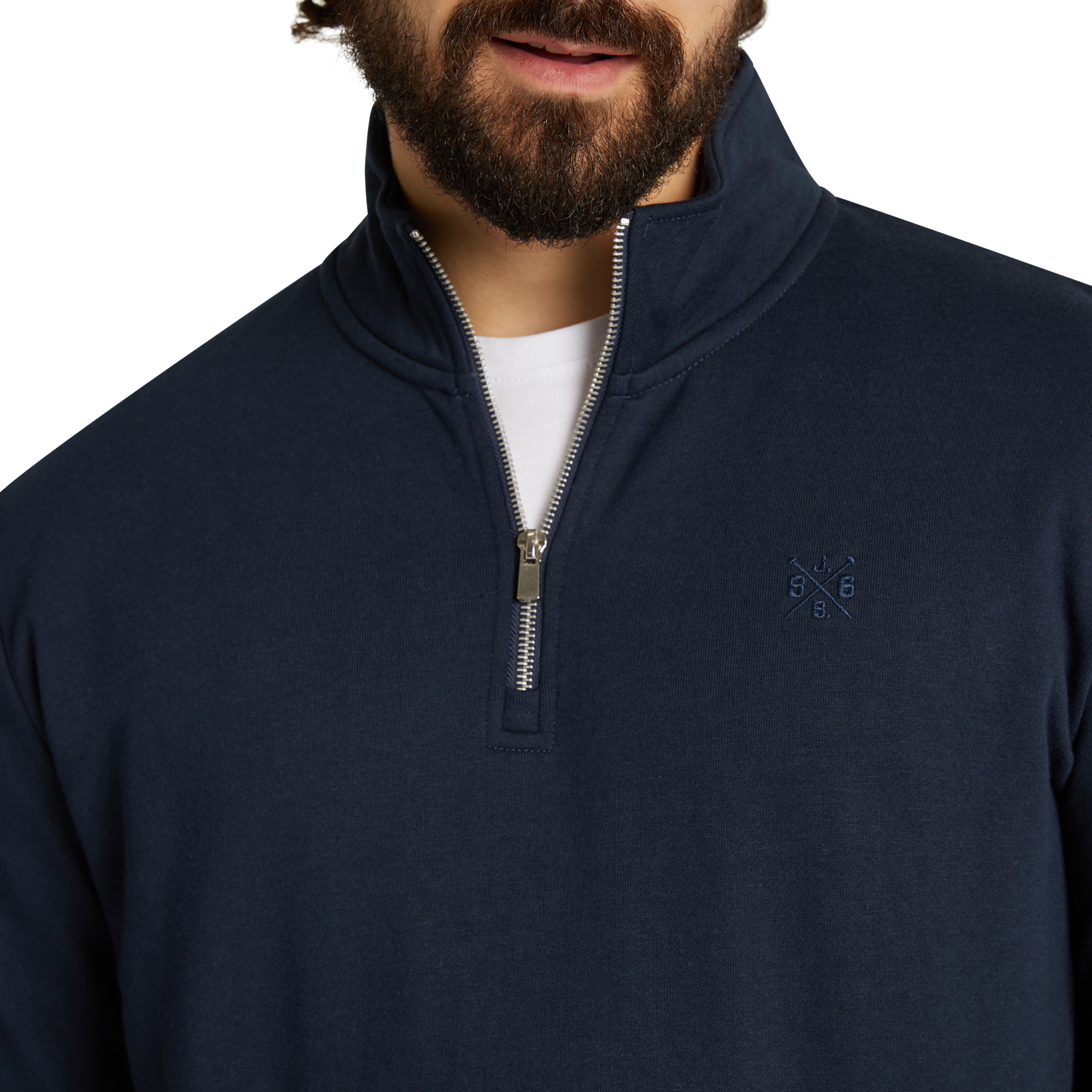 Navy Hayden Half Zip Sweat Men's Tops Johnny Bigg US