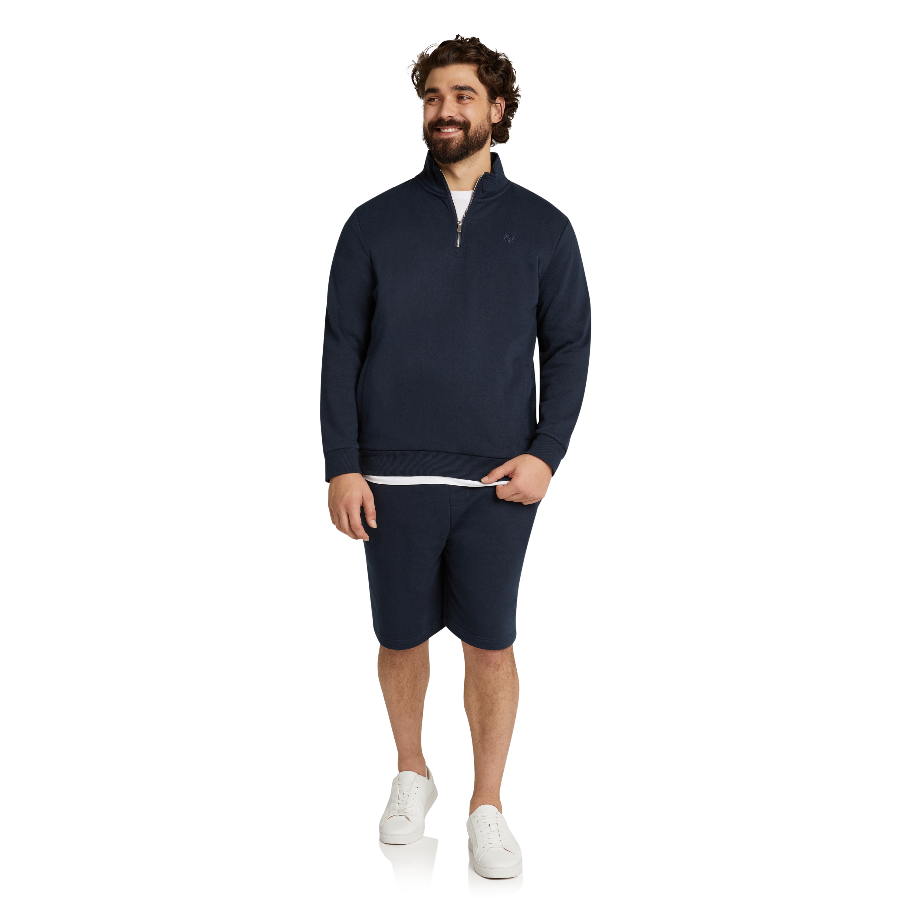 Navy Hayden Half Zip Sweat Men's Tops Johnny Bigg US